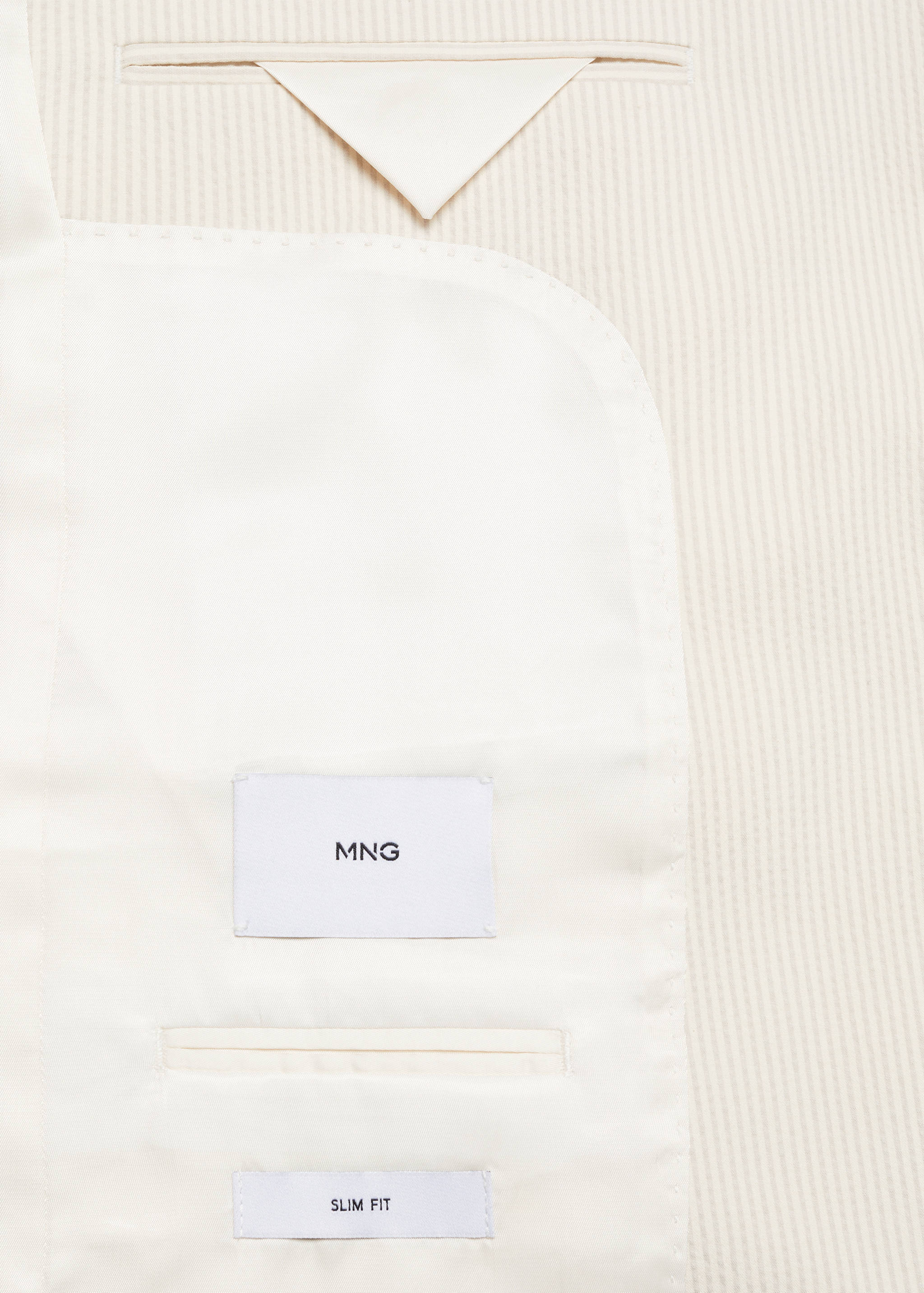 Veste costume slim-fit coton seersucker rayures - Détail de l'article 8