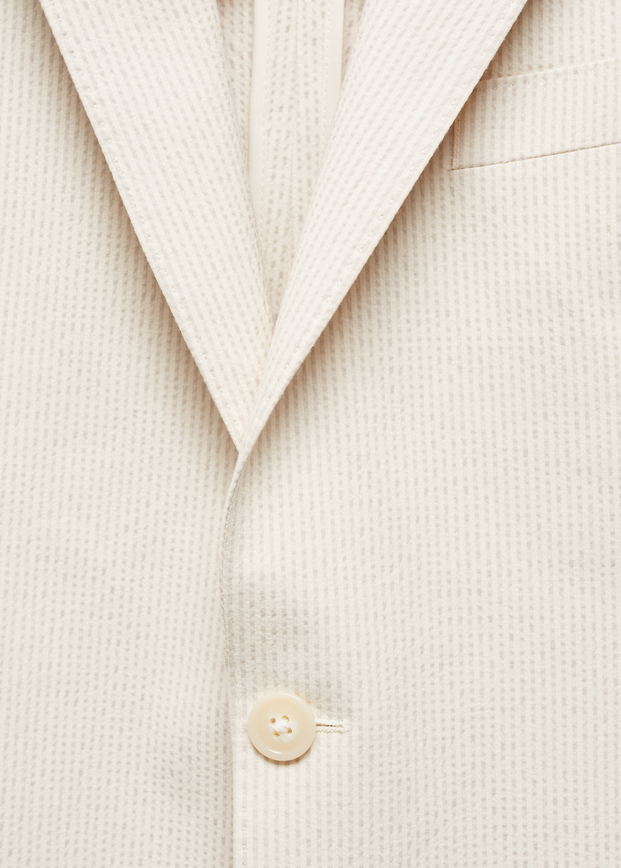 Veste costume slim-fit coton seersucker rayures - Détail de l'article 0