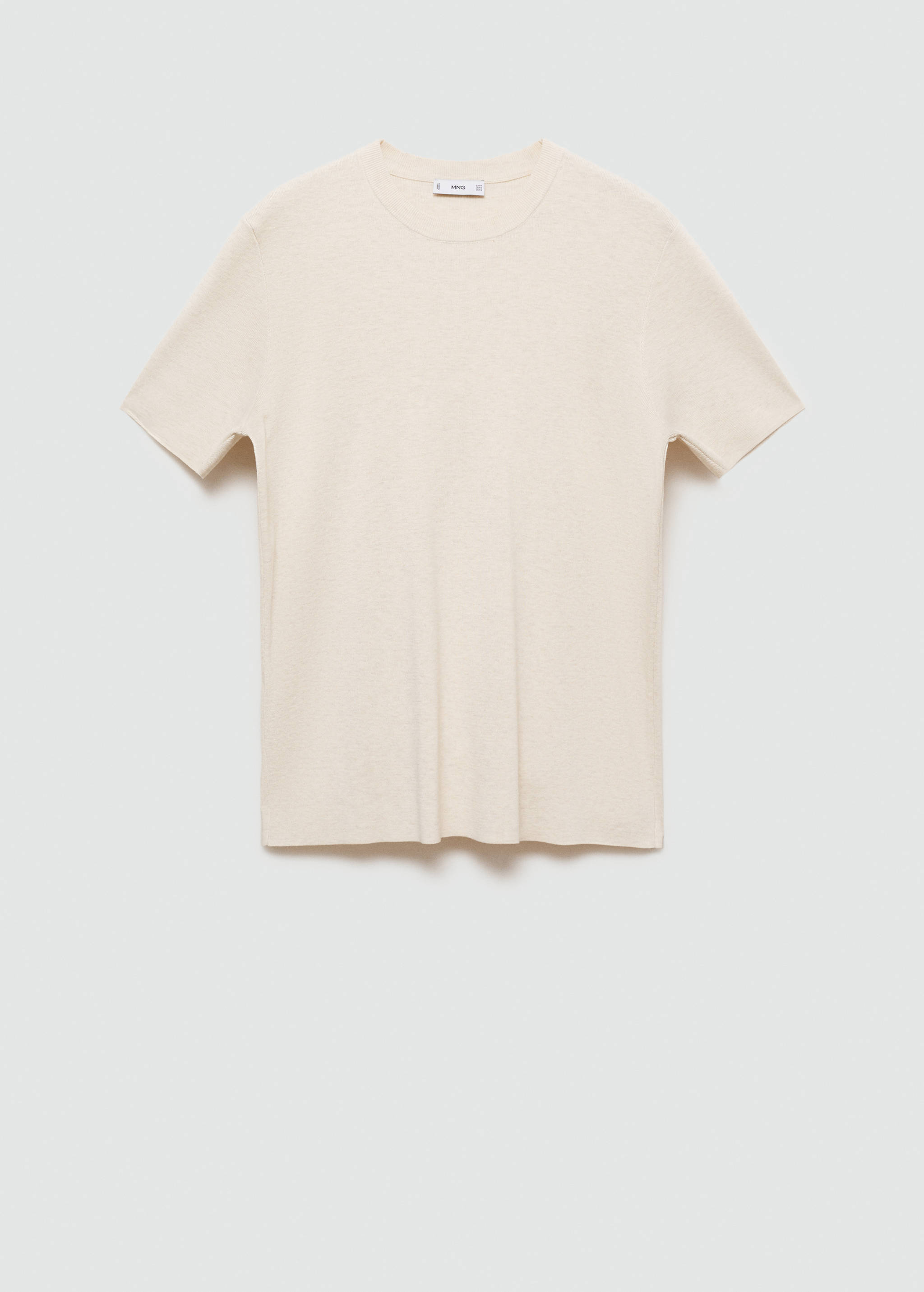 Cotton blend knitted t-shirt - Article without model