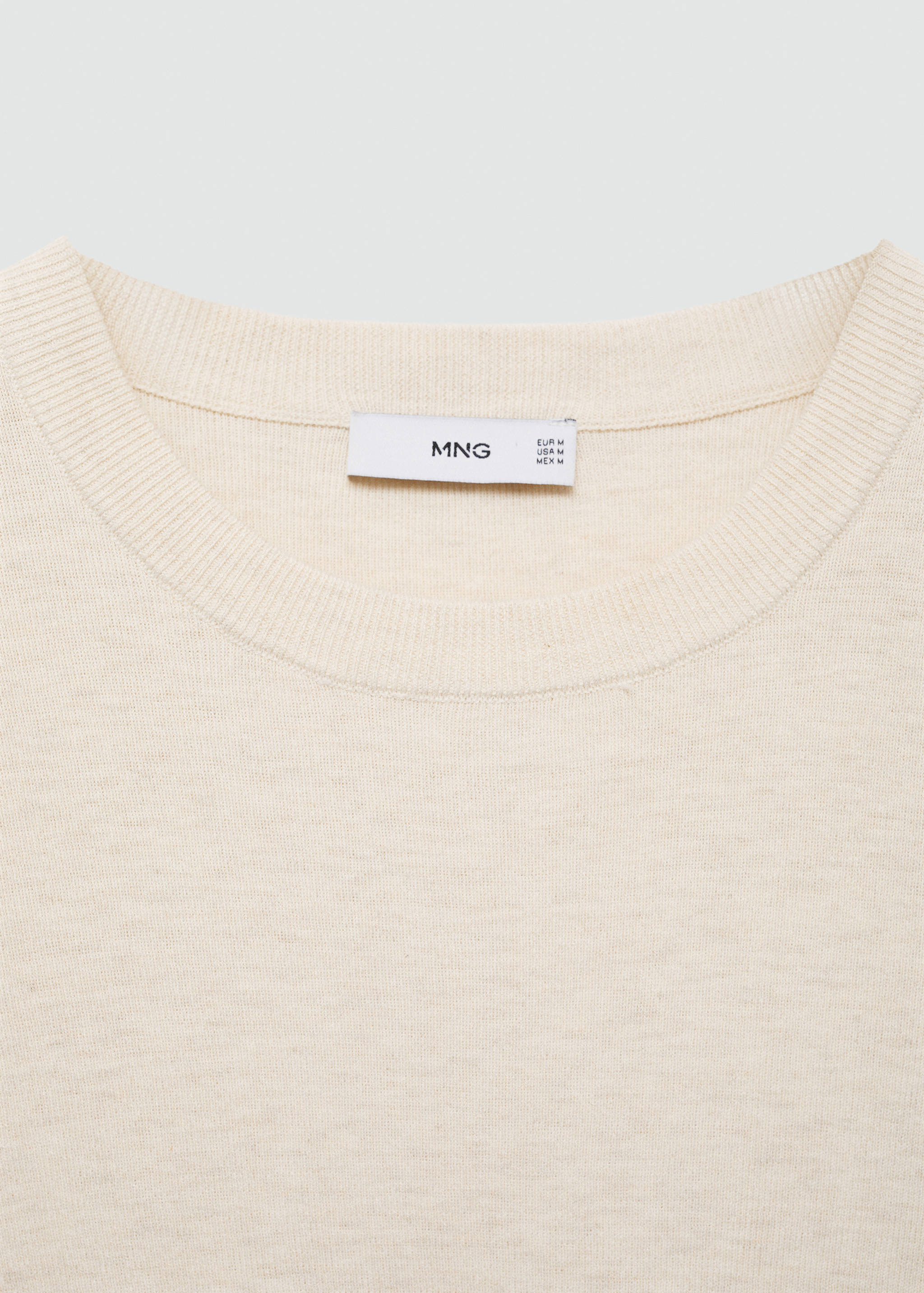 Cotton blend knitted t-shirt - Details of the article 8