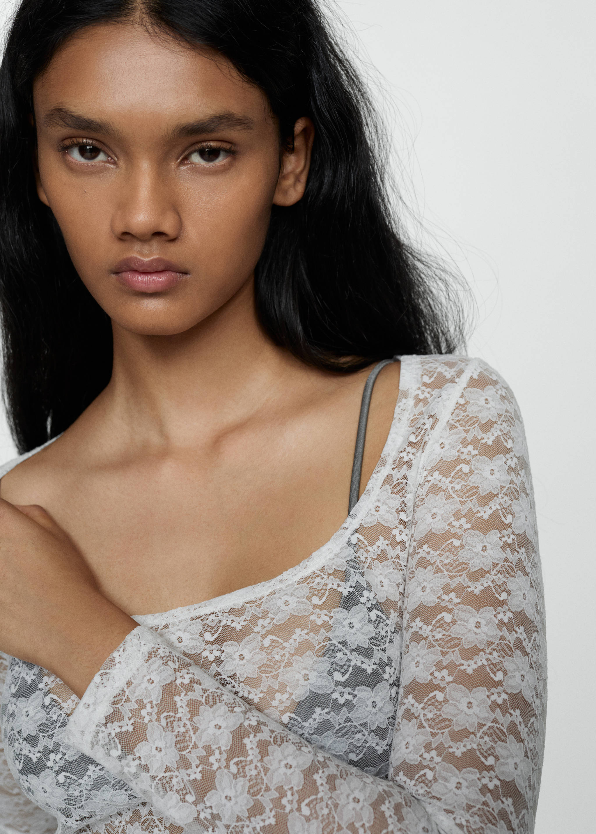 Floral lace top - Details of the article 1