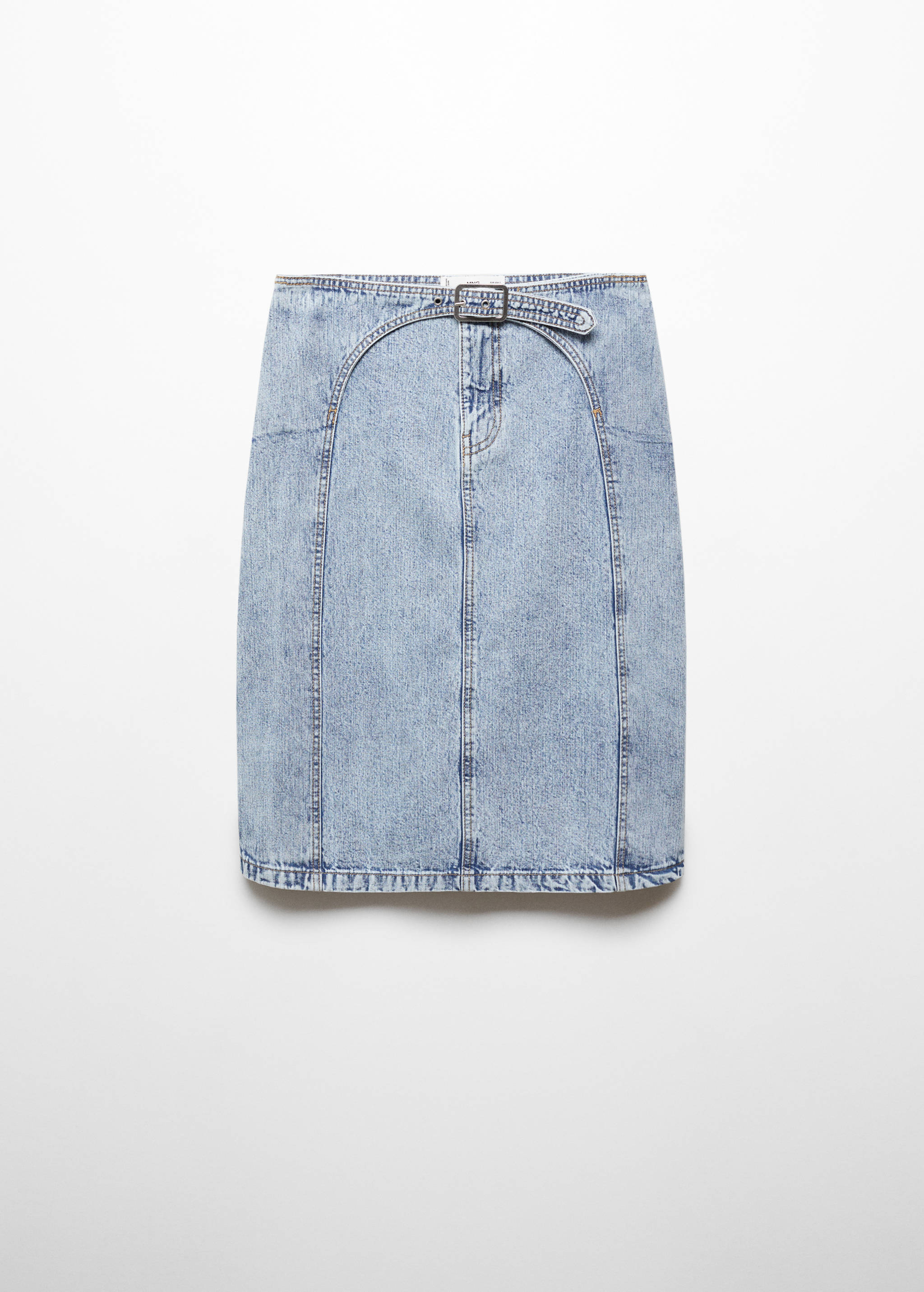Jupe en jean midi ceinture - Article sans modèle