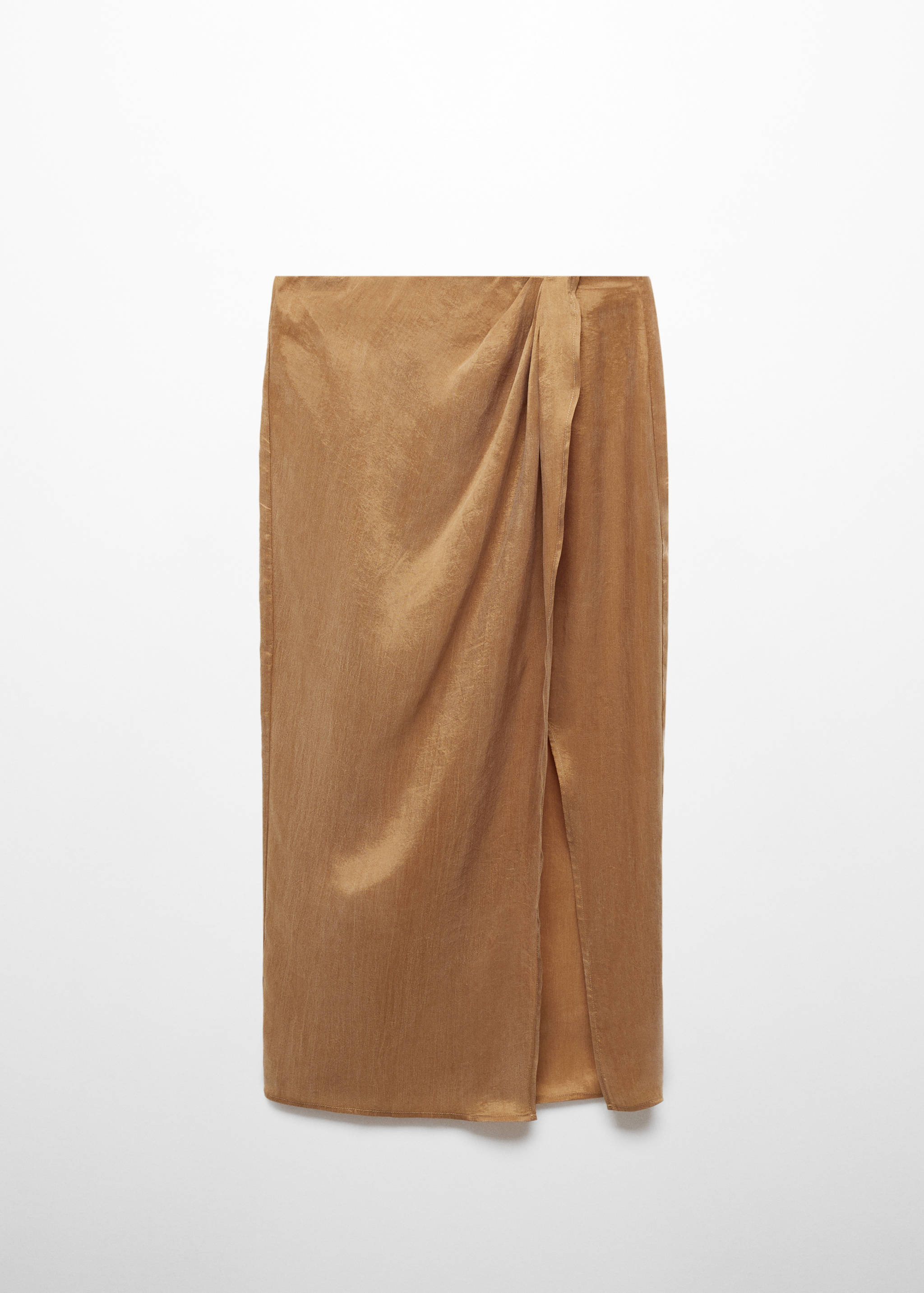 Ημιδιαφανή φούστα από lyocell με άνοιγμα - Προϊόν χωρίς μοντέλο