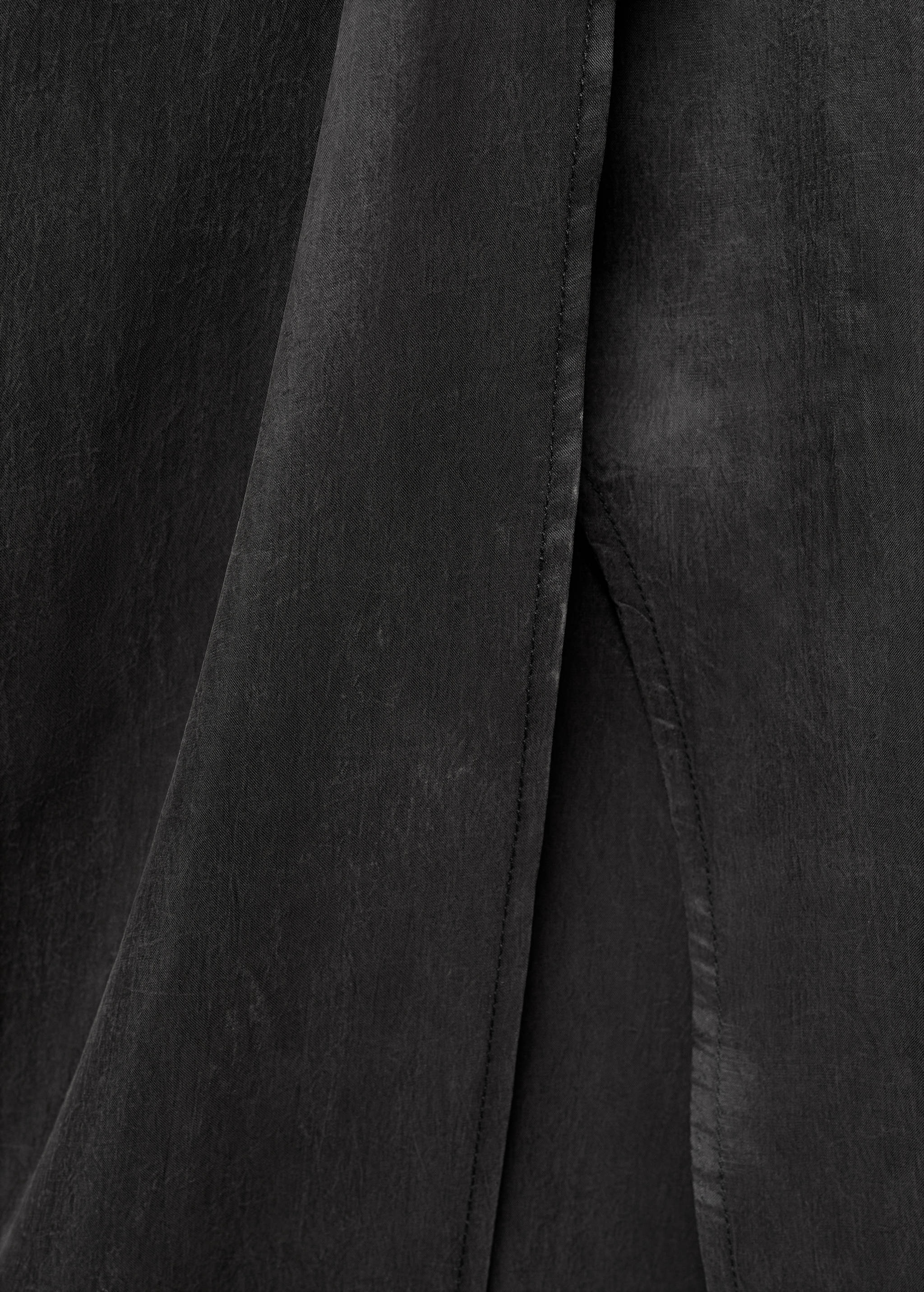 Ημιδιαφανή φούστα από lyocell με άνοιγμα - Λεπτομέρεια του προϊόντος 8