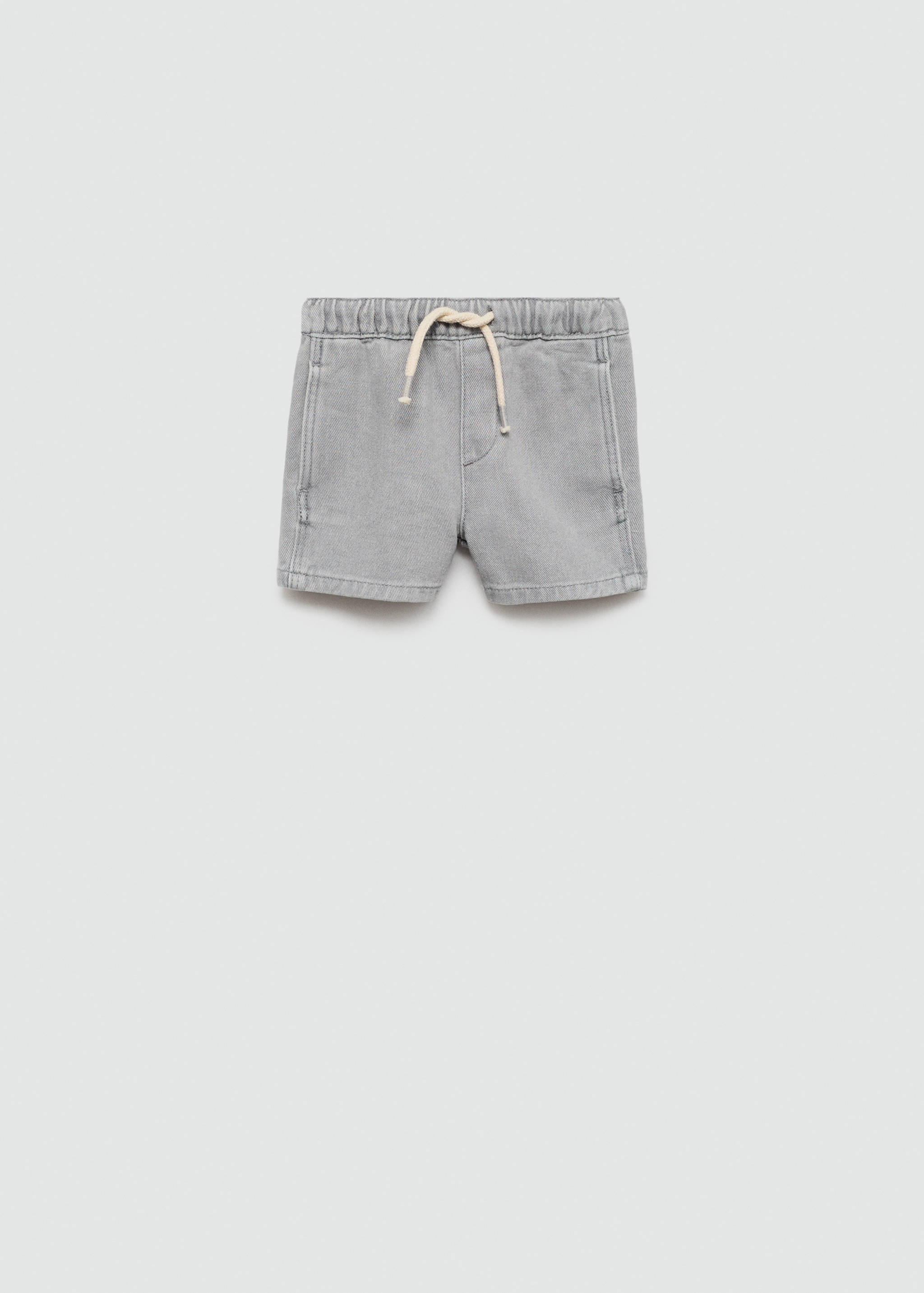 Comfy-fit denim Bermuda shorts - Article without model