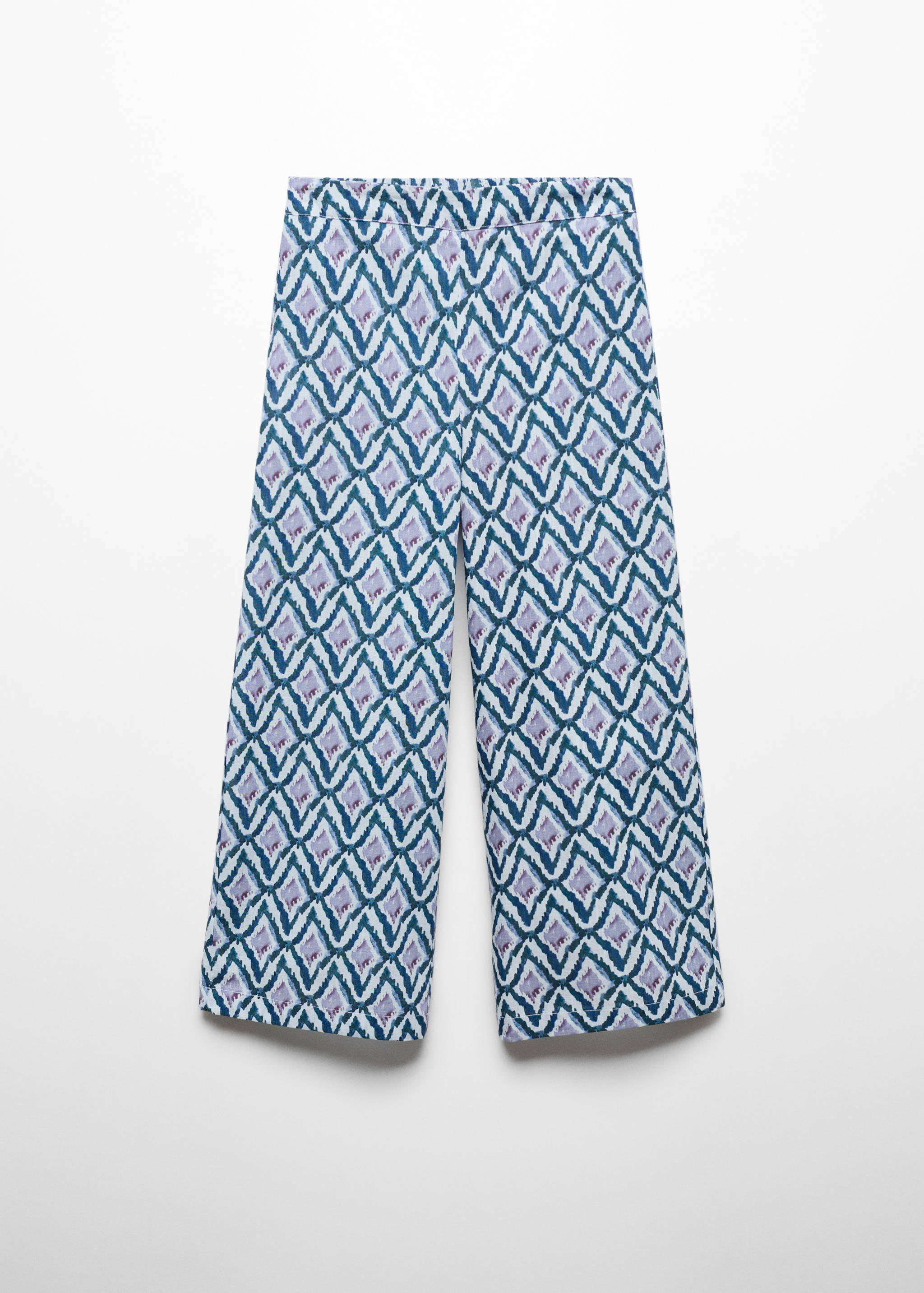 Printed straight trousers - Article without model