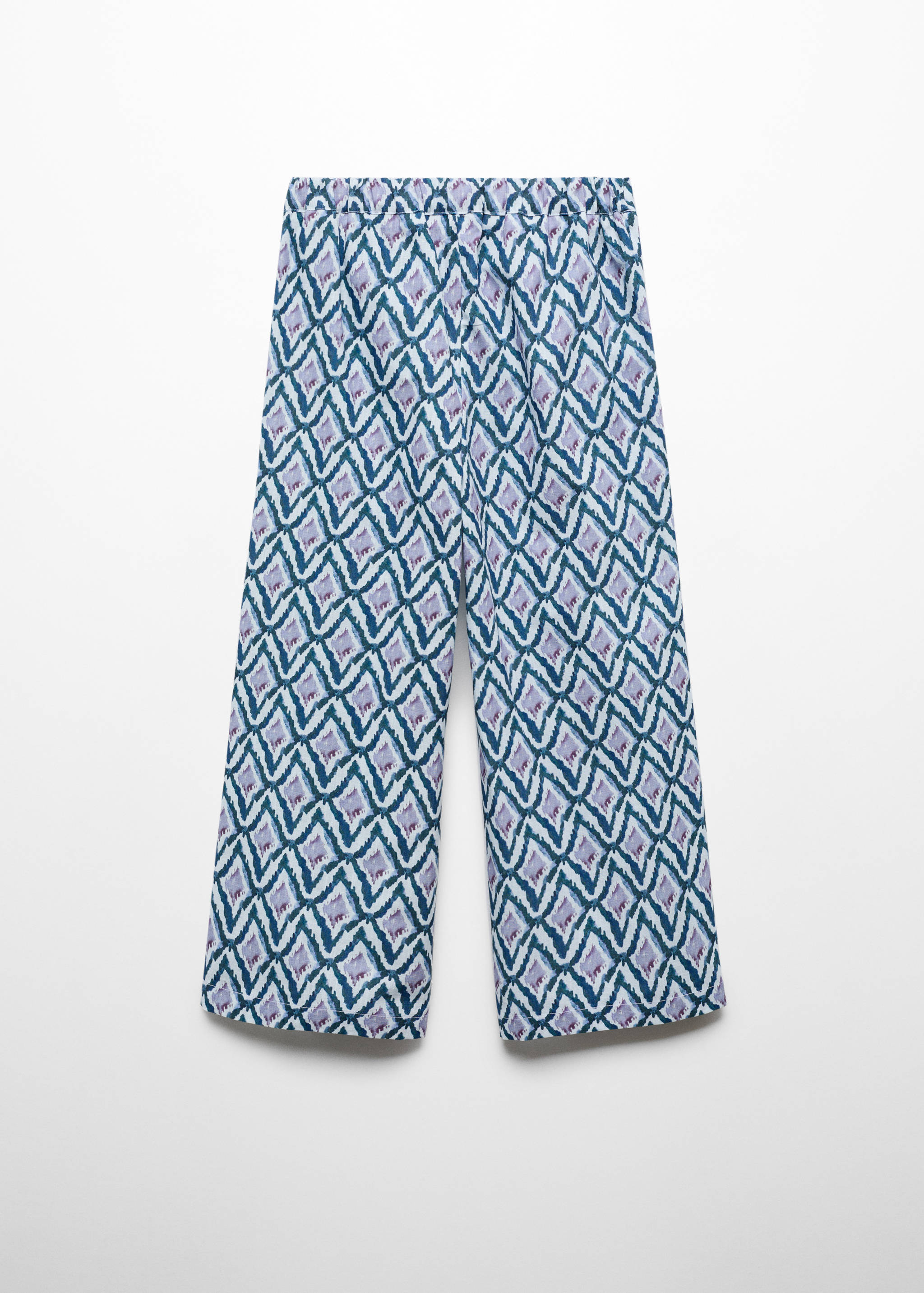 Printed straight trousers - Reverse of the article