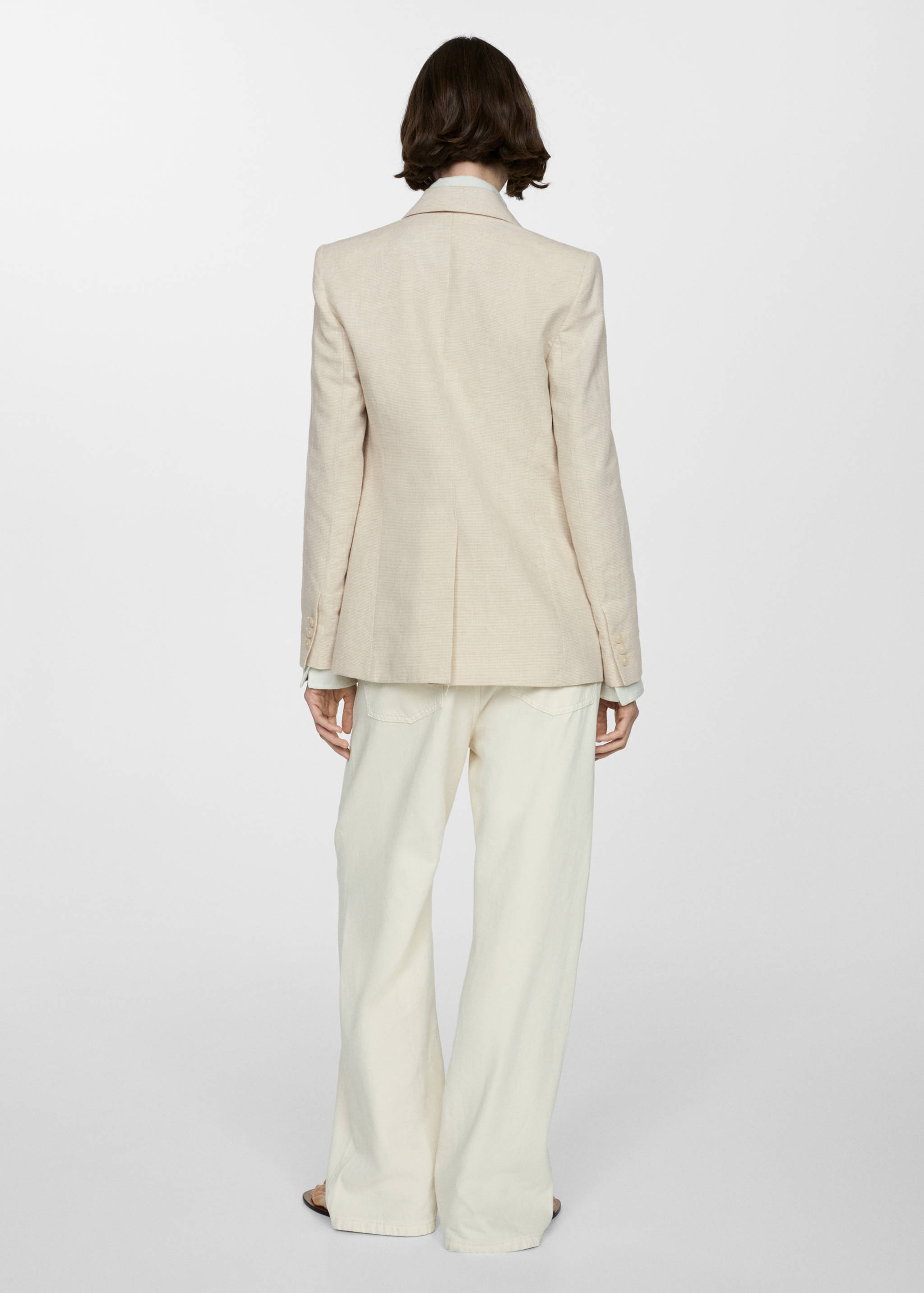 Houndstooth linen jacket - Reverse of the article