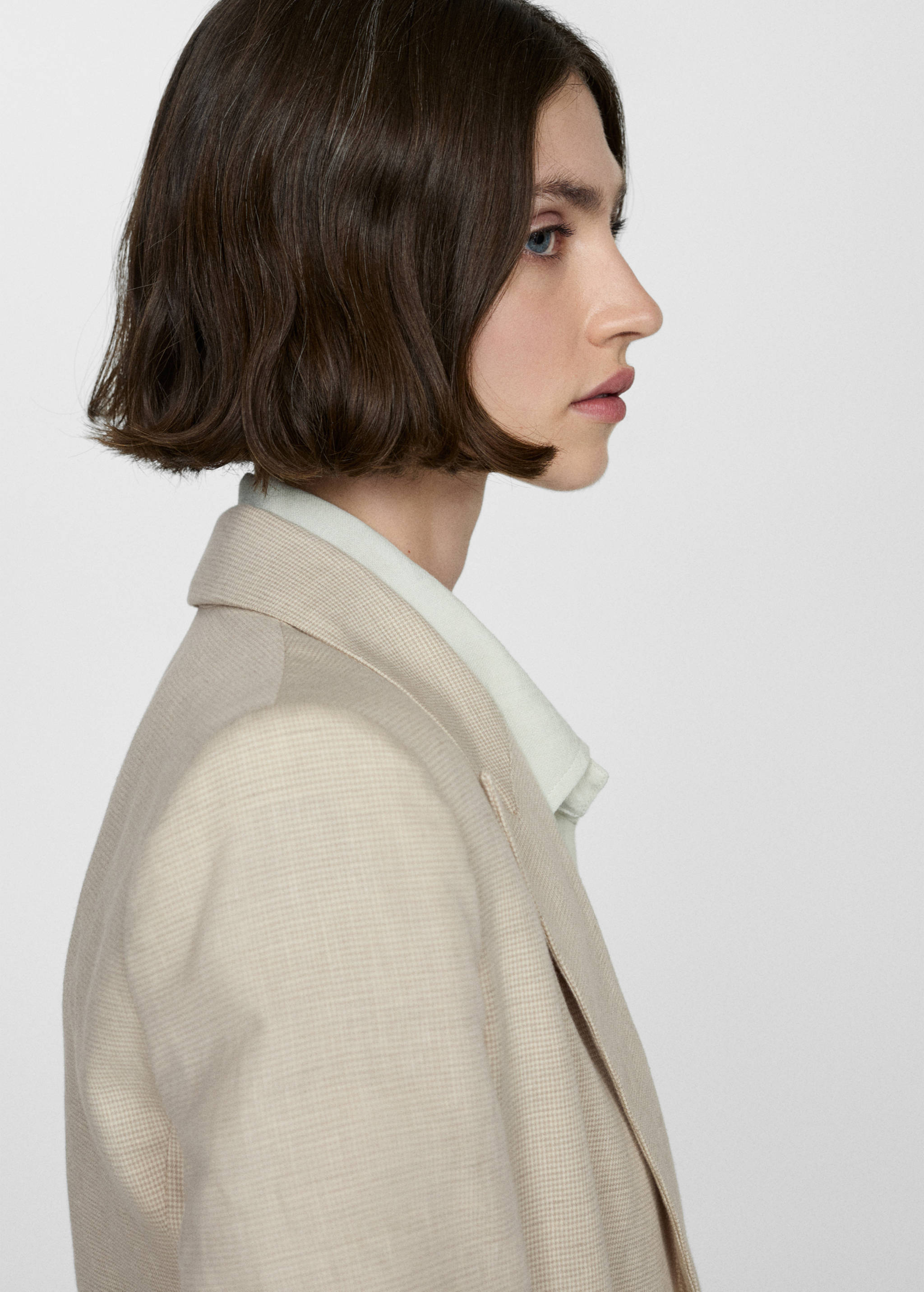 Houndstooth linen jacket - Details of the article 1