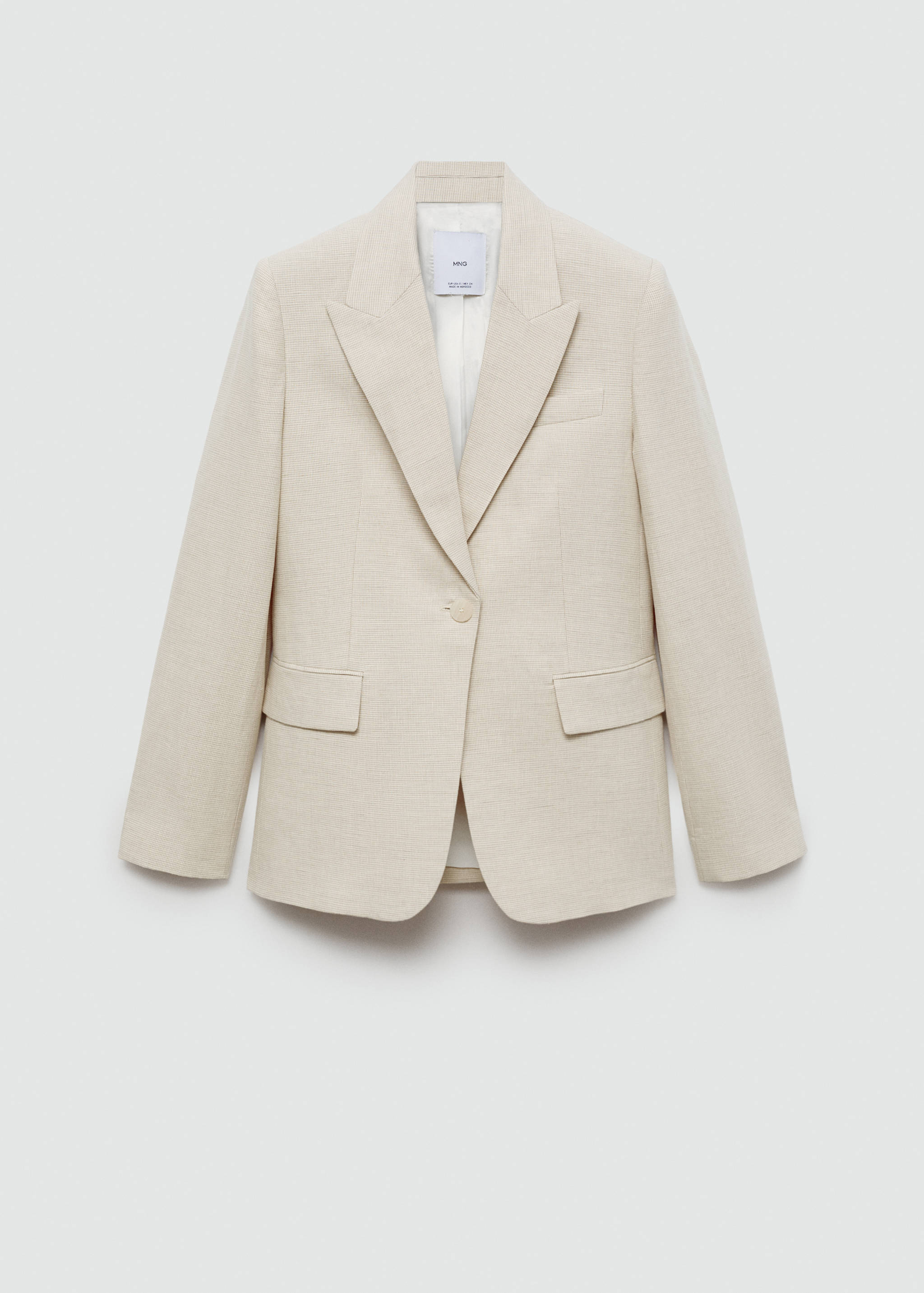 Houndstooth linen jacket - Article without model