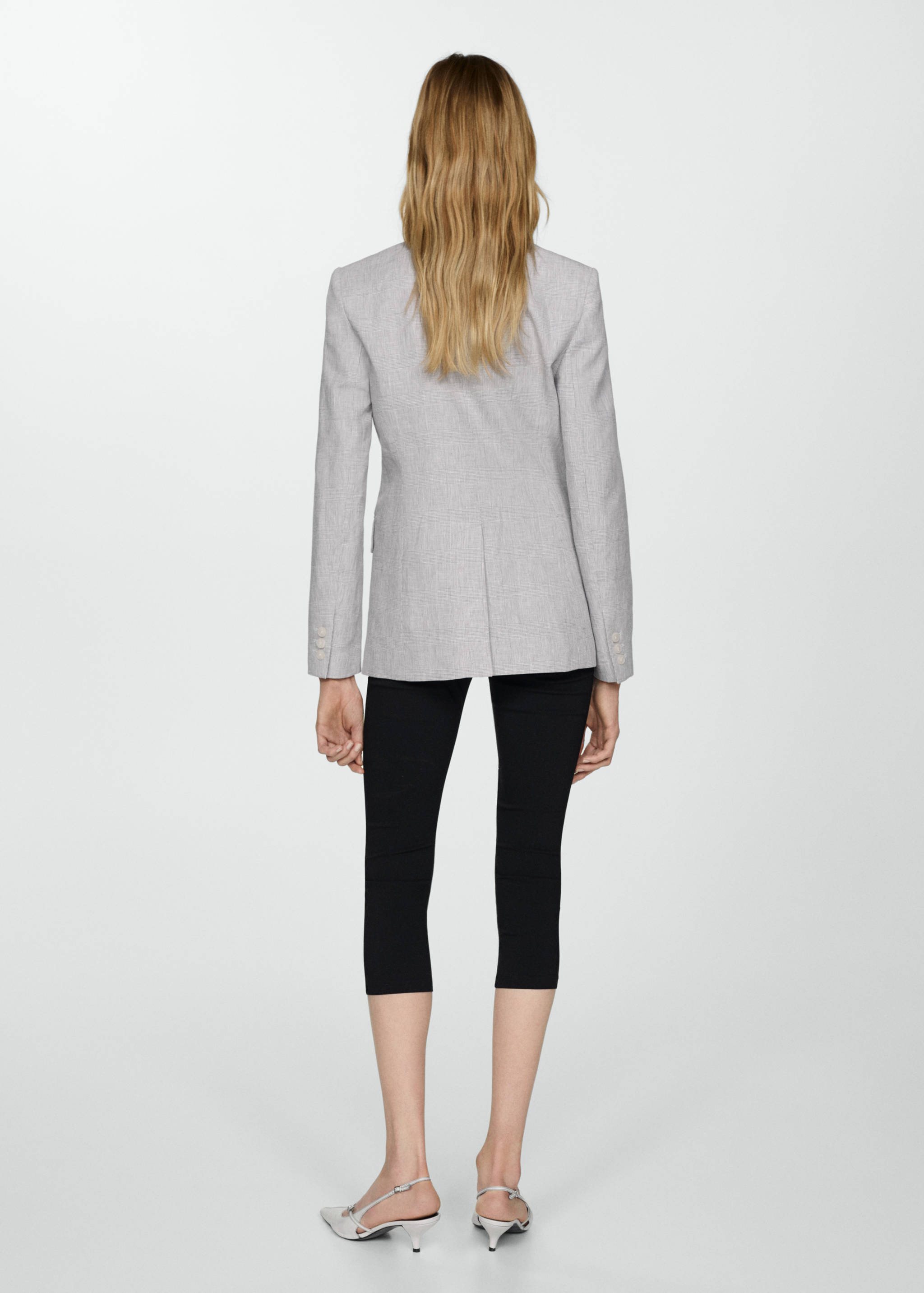 Houndstooth linen jacket - Reverse of the article