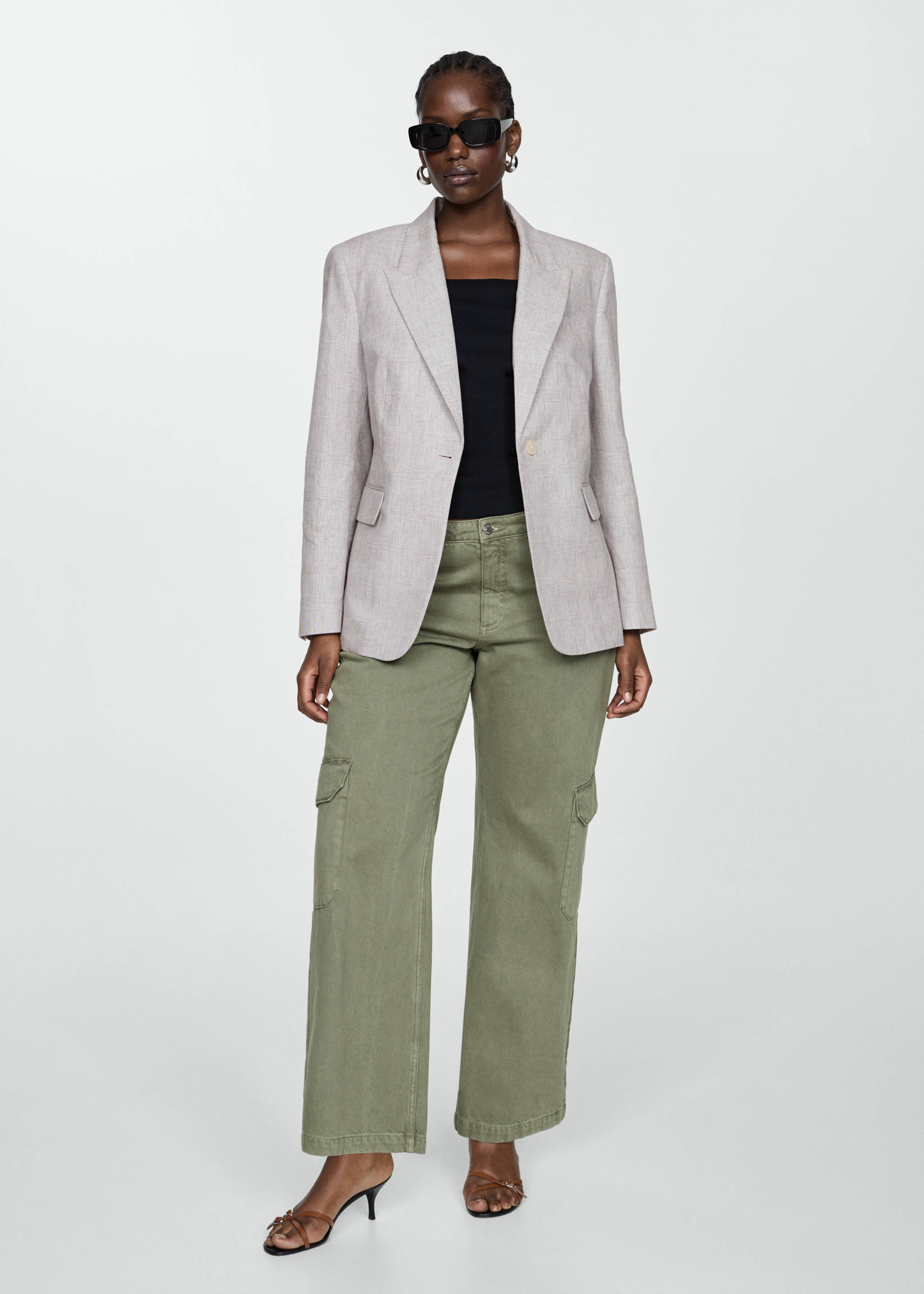 Houndstooth linen jacket - Details of the article 3