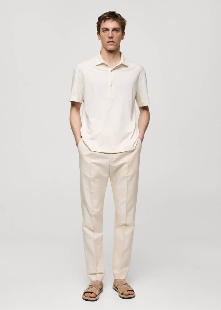 100% cotton slim-fit polo shirt