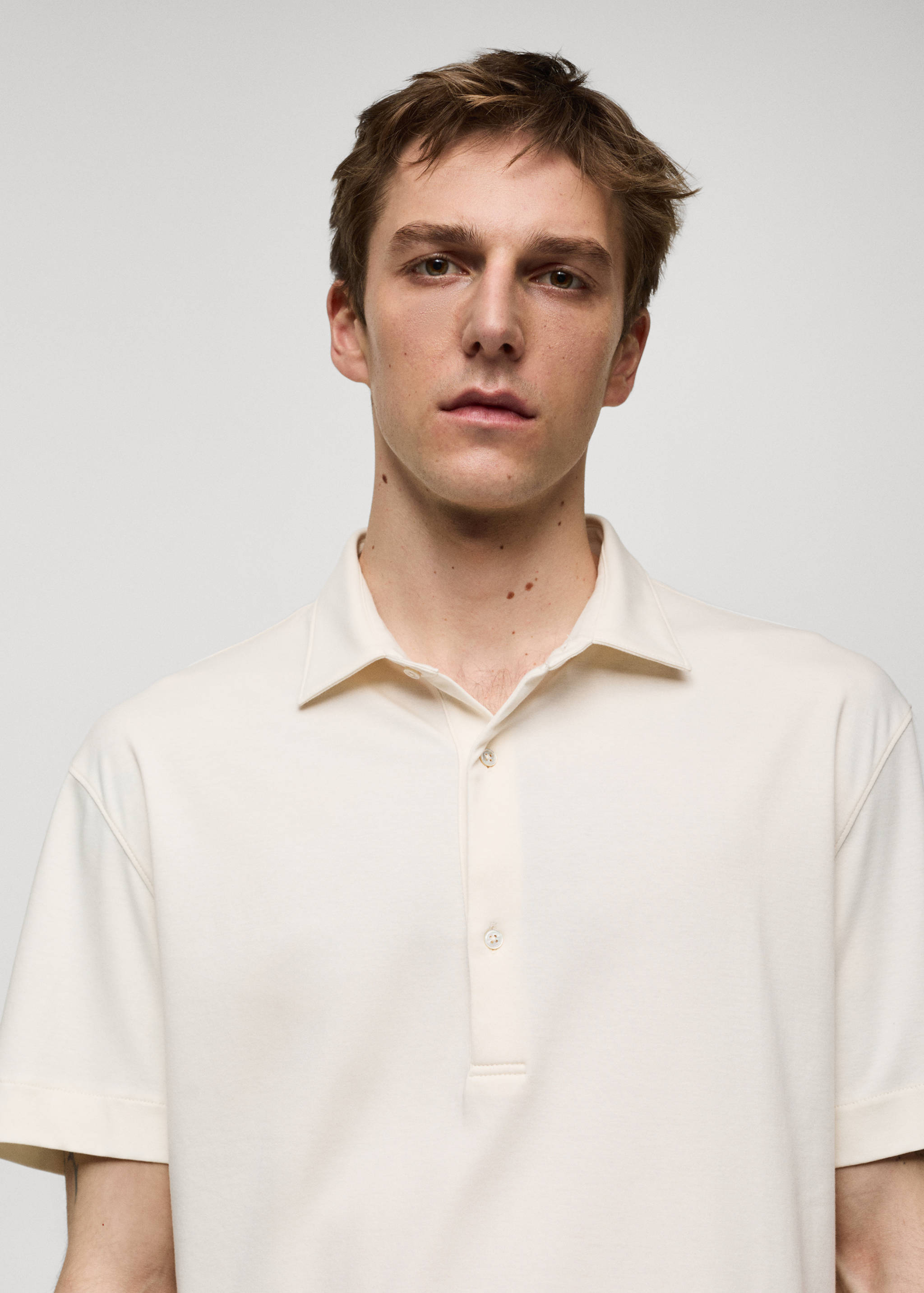 100% cotton slim-fit polo shirt - Details of the article 1