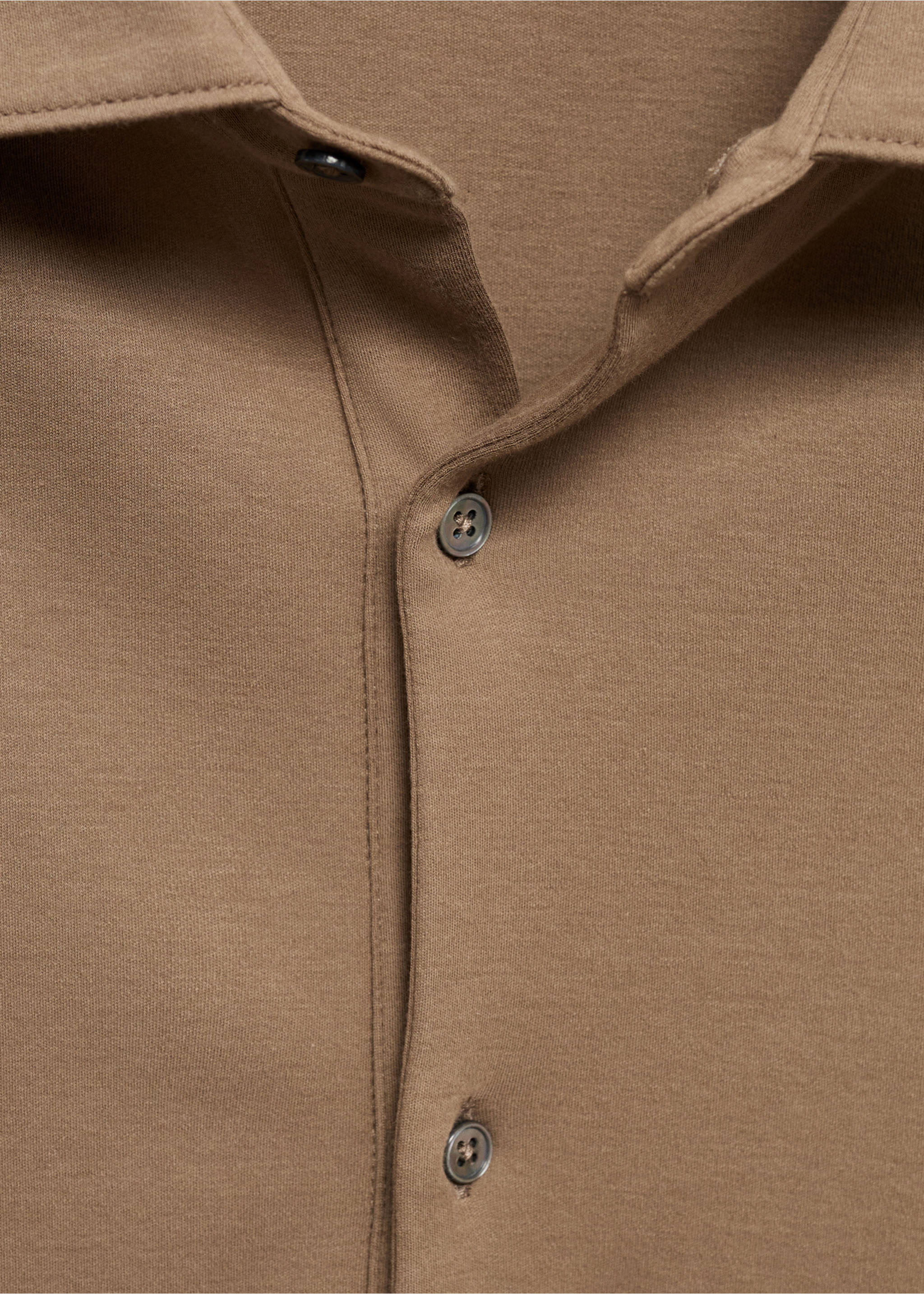 Polo slim fit 100% algodón - Detalle del artículo 8, Verde medio. Ref: 67057929-00.