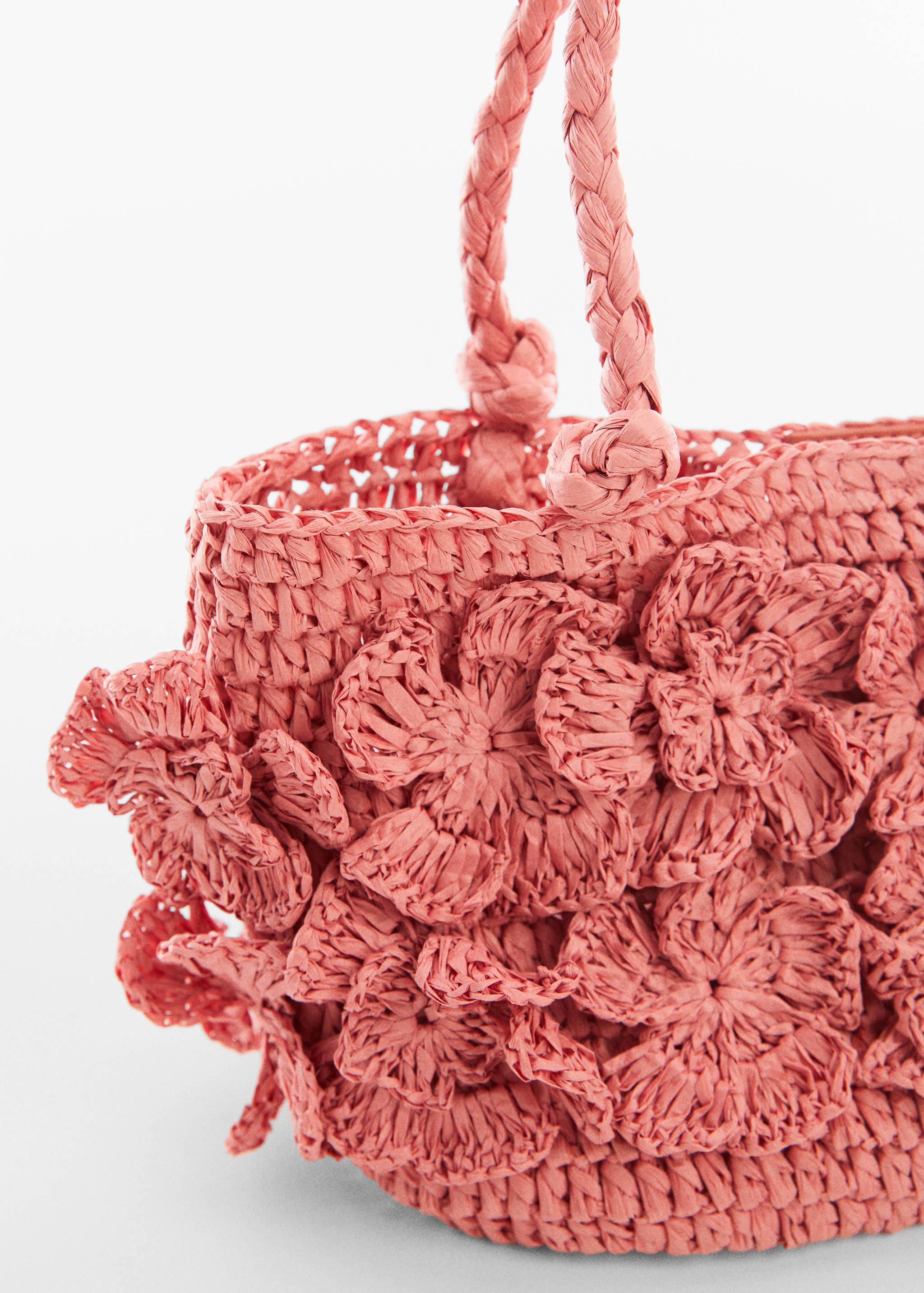 Raffia-effect floral bag - Details of the article 1