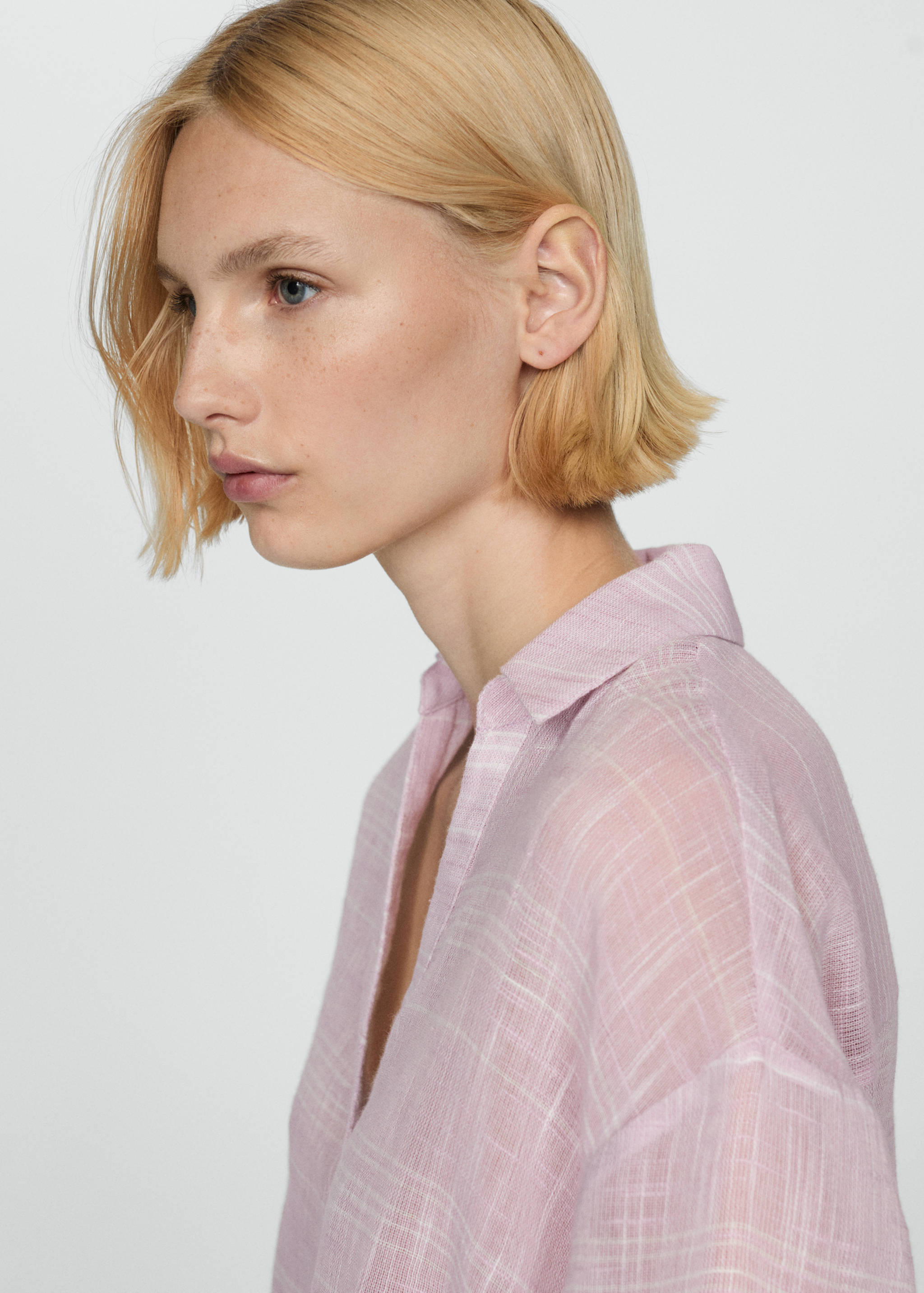 Semi-transparent striped shirt - Details of the article 1