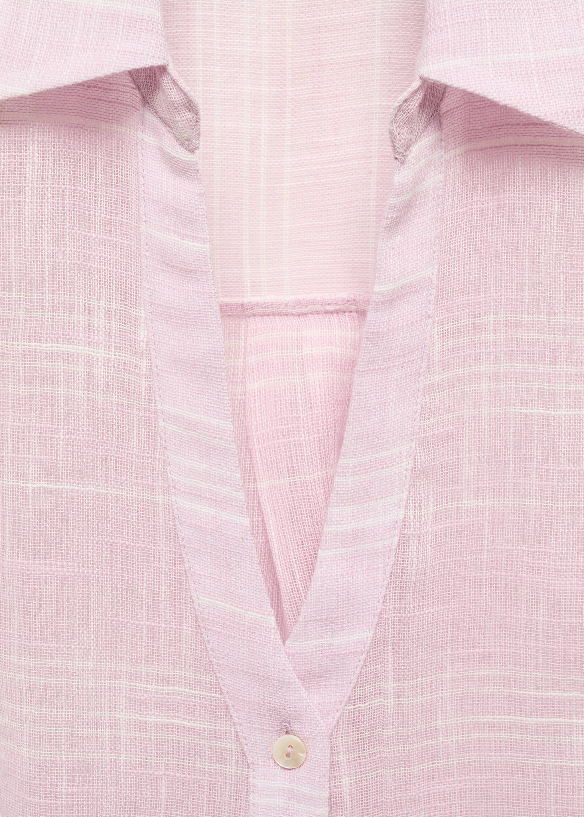 Semi-transparent striped shirt - Details of the article 8, Pastel Pink. Ref: 67058639-00.