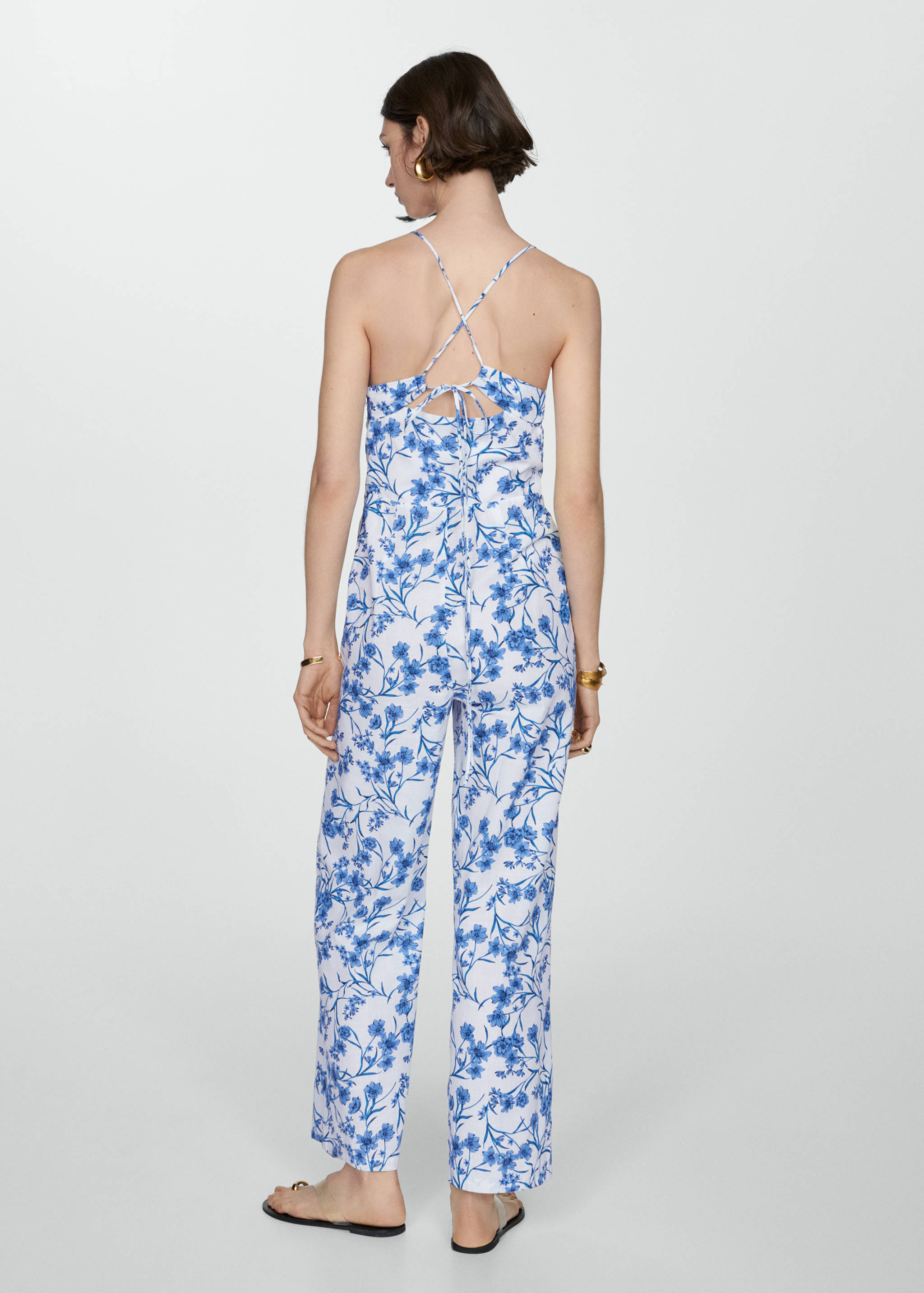 Floral-print cotton jumpsuit - Reverse of the article