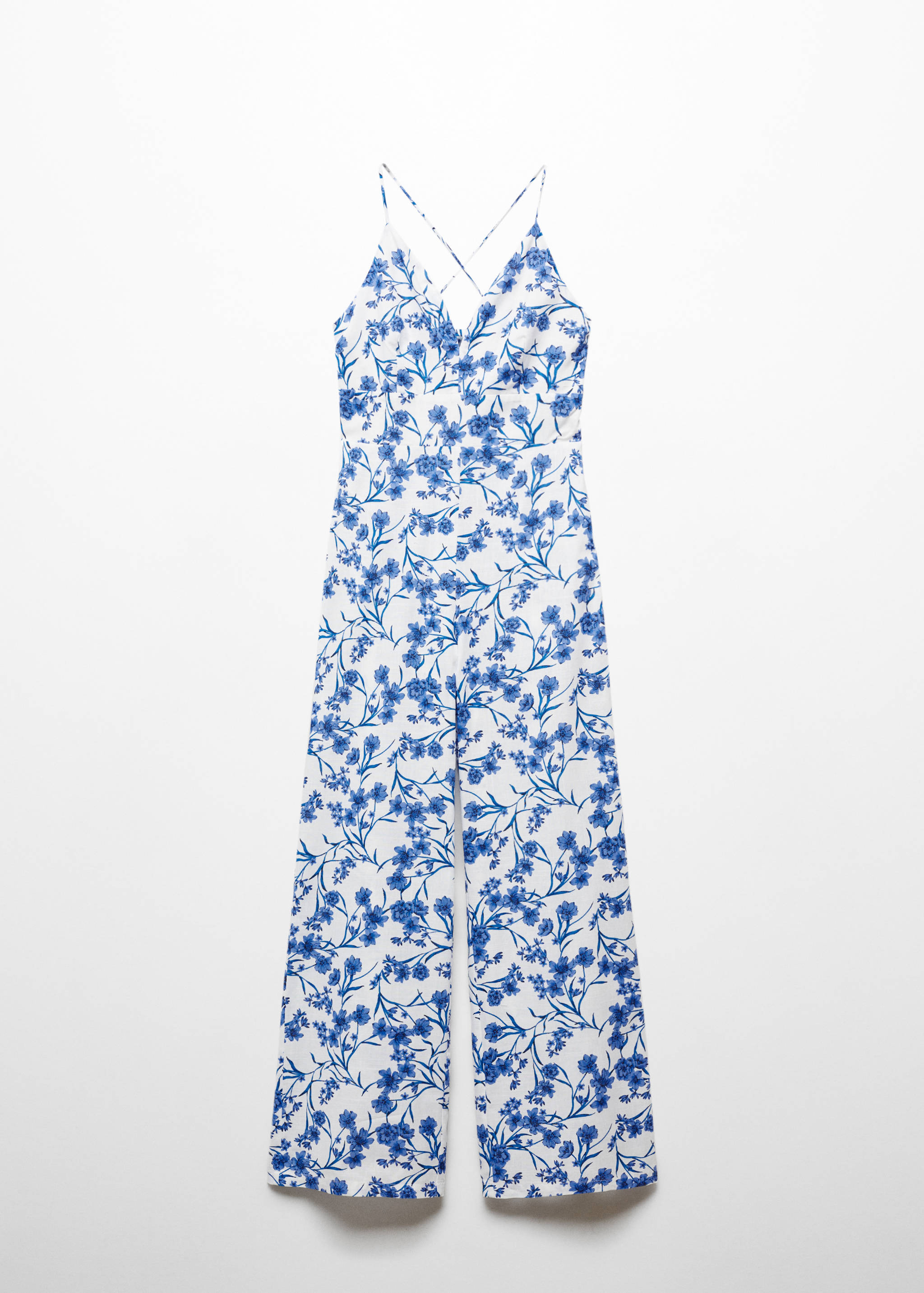 Floral-print cotton jumpsuit - Article without model