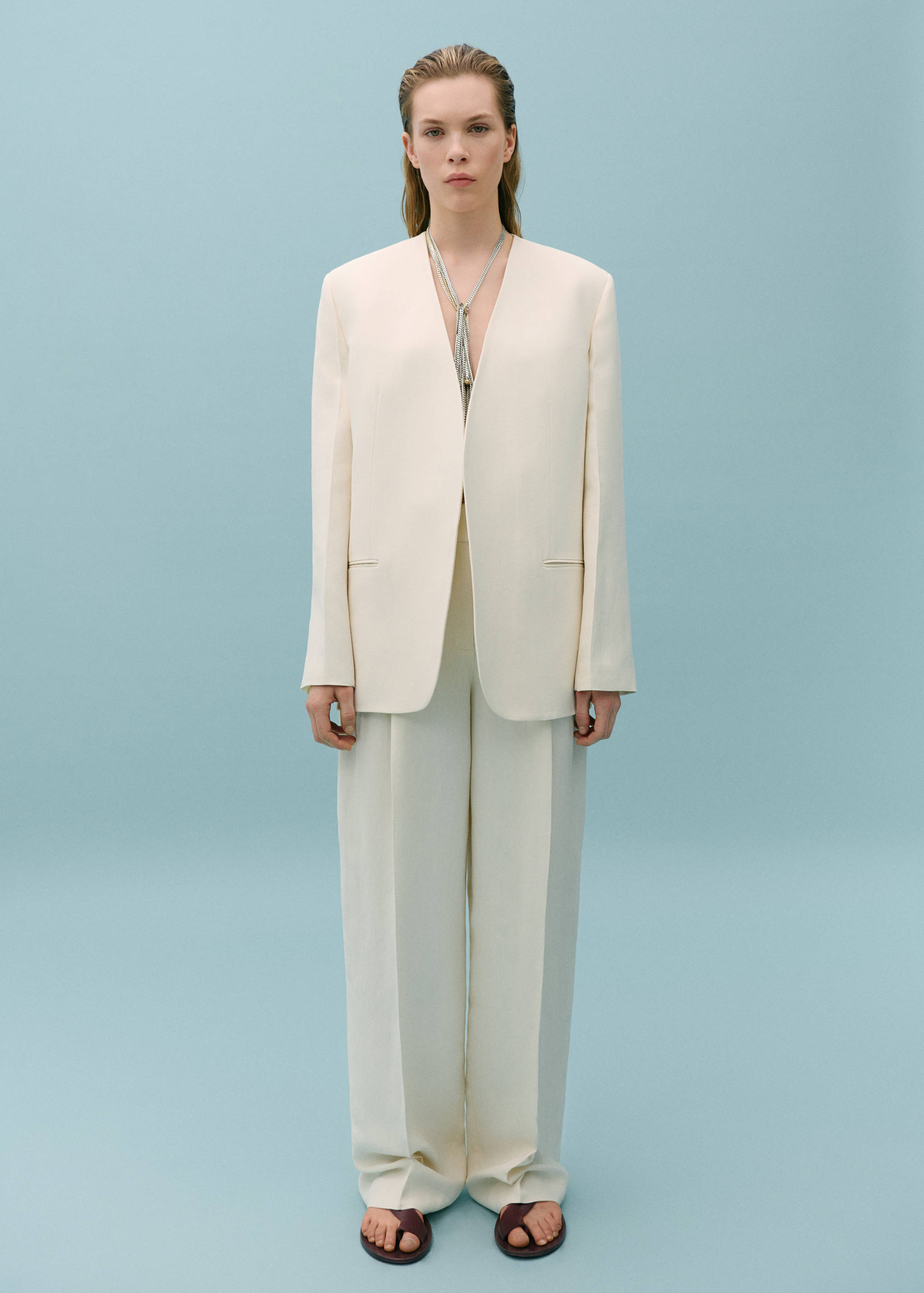 Blazer traje sin solapas - Plano general