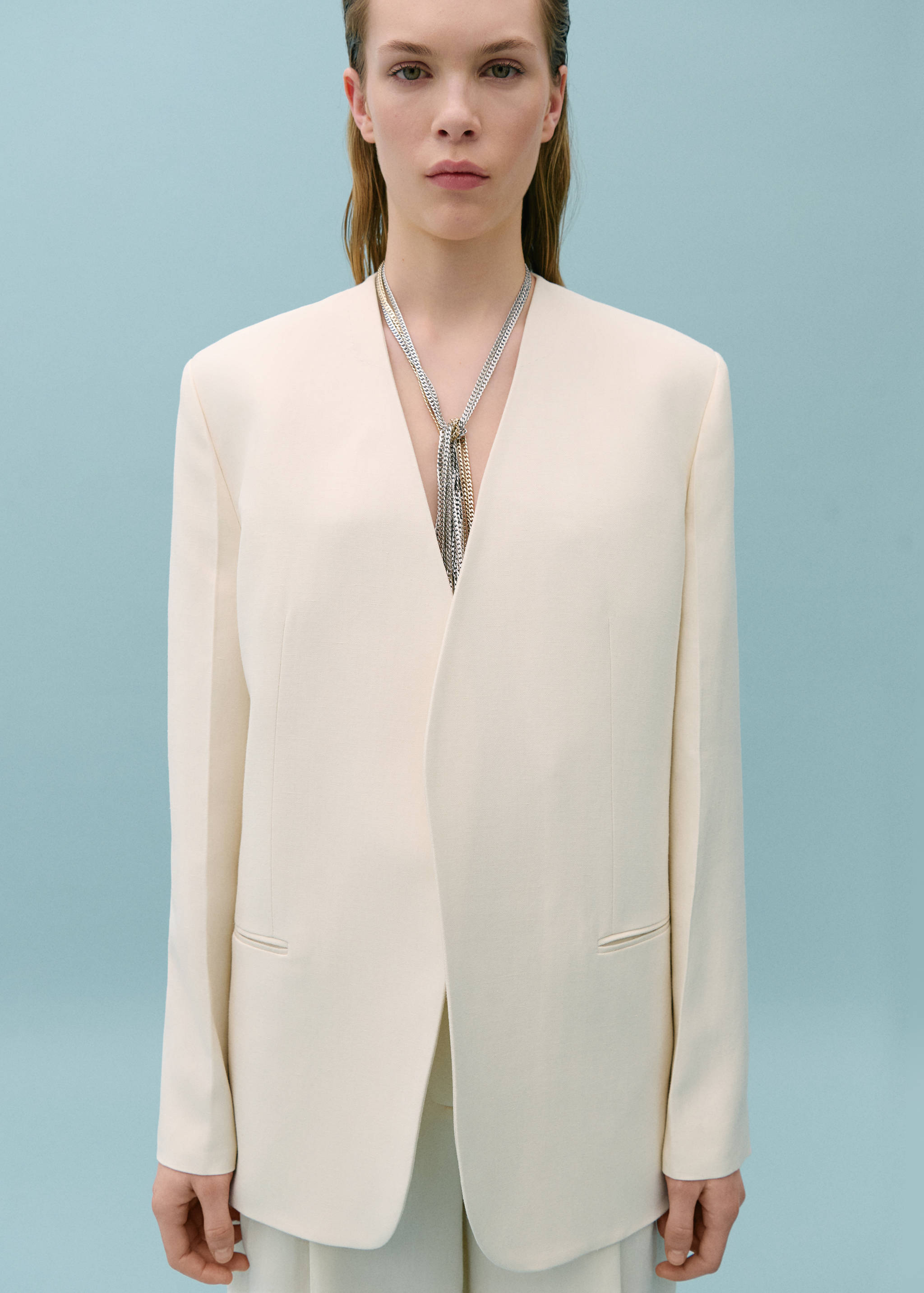 Blazer traje sin solapas - Plano medio