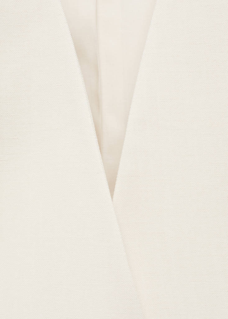 Suit blazer without lapels — Ecru