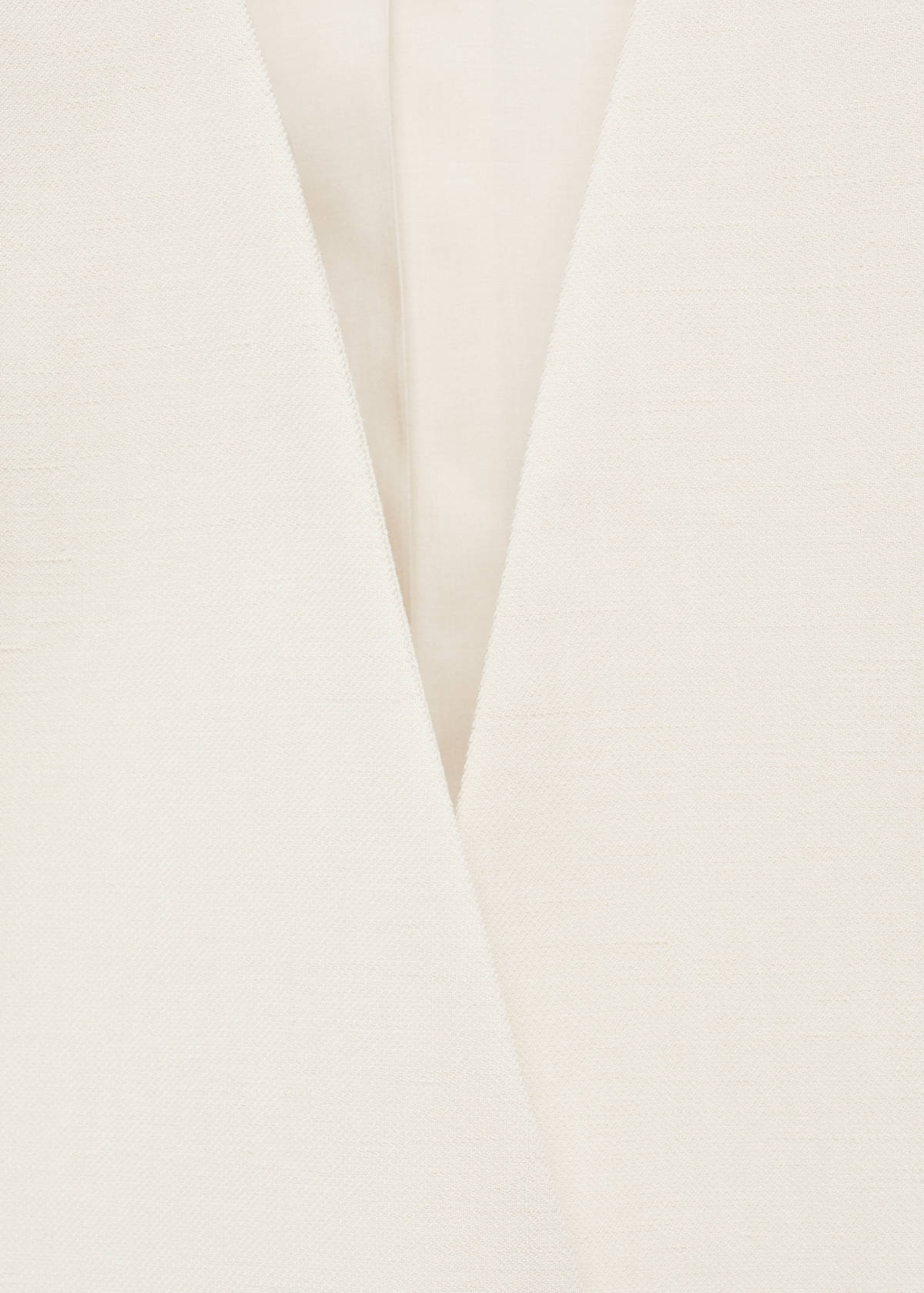 Suit blazer without lapels — Ecru