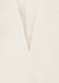 Suit blazer without lapels — Ecru 7