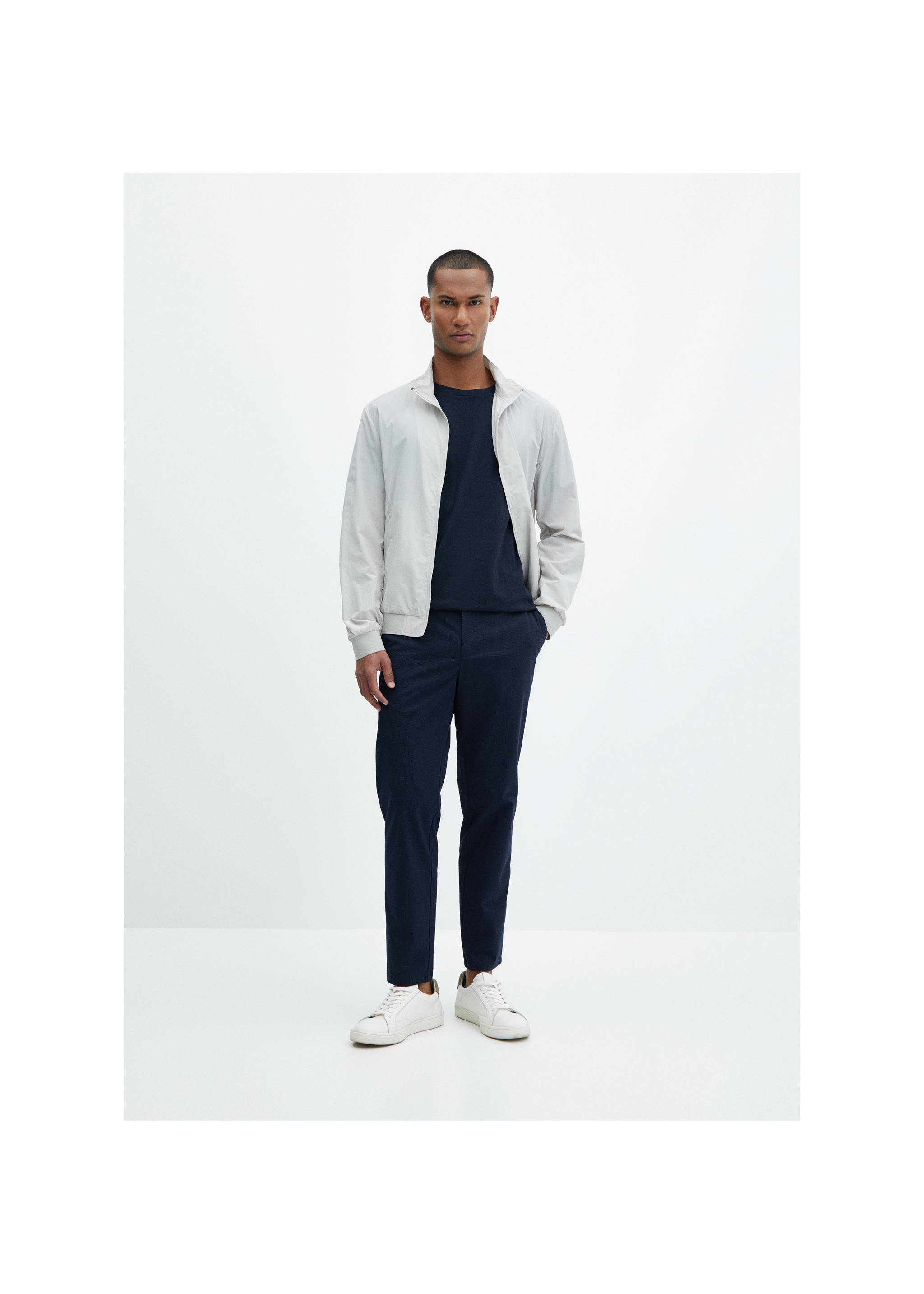 Giacca zip water repellent - Piano generale, Grigio ghiaccio. Ref: 67059223-00.