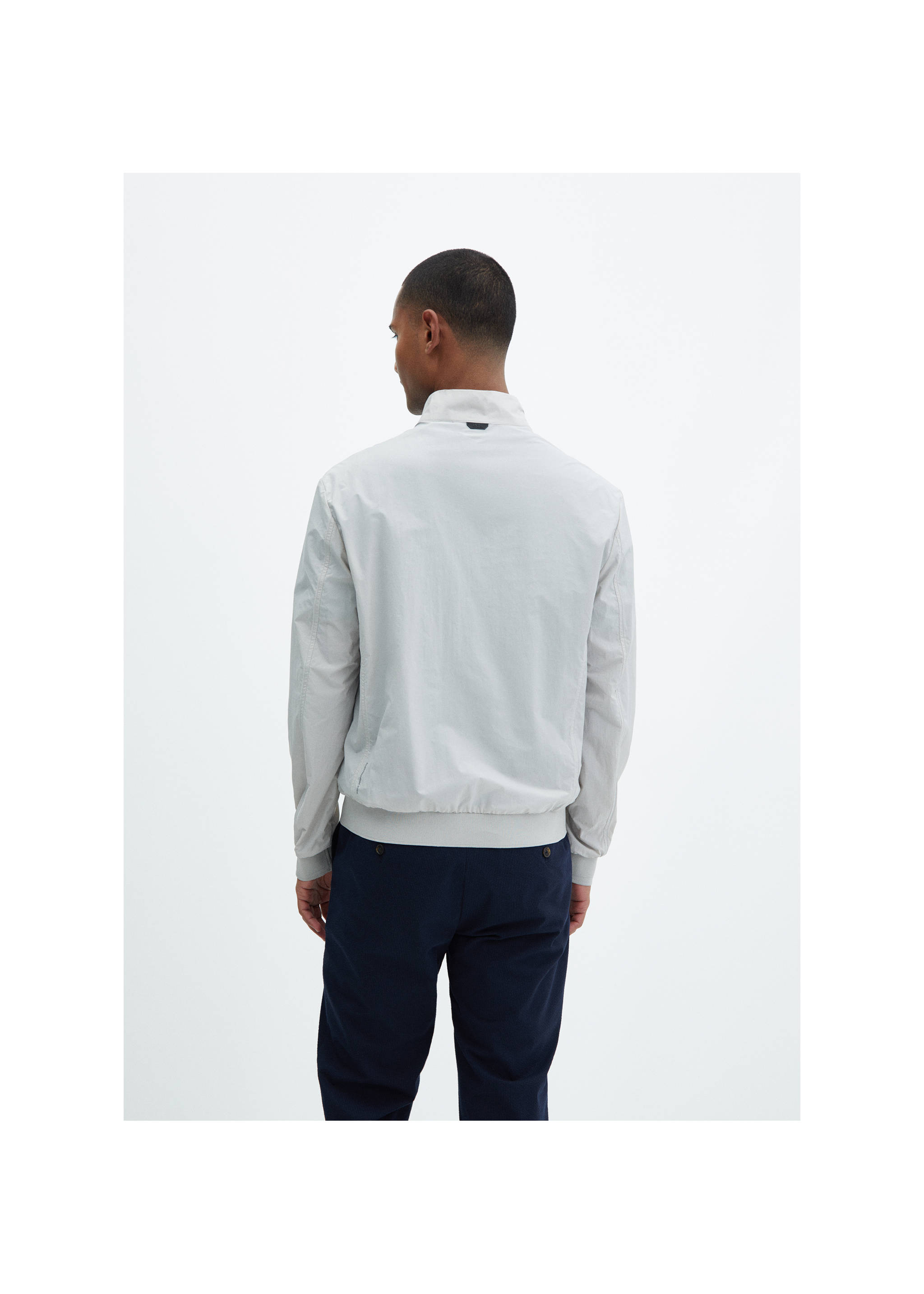 Giacca zip water repellent - Retro dell'articolo, Grigio ghiaccio. Ref: 67059223-00.