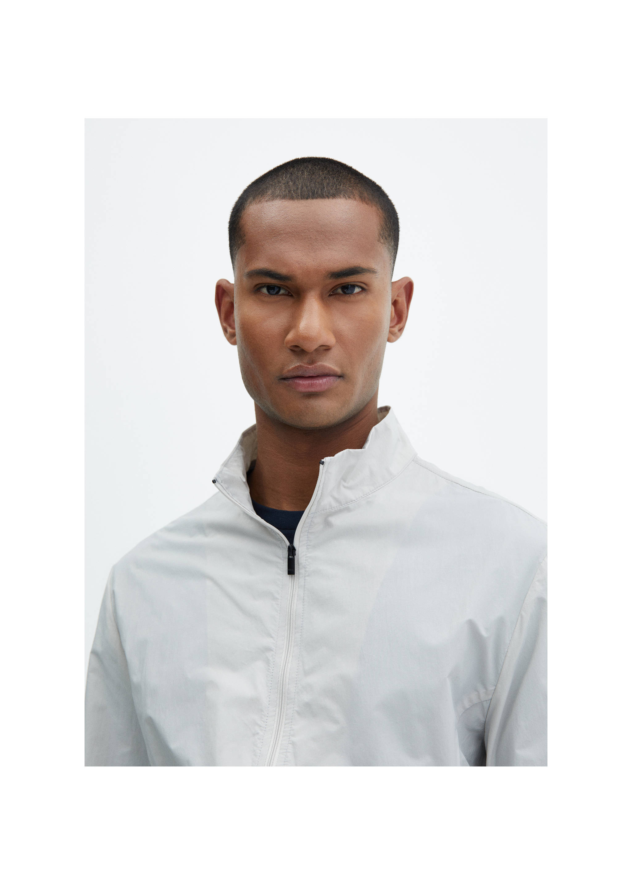 Giacca zip water repellent - Dettaglio dell'articolo 3, Grigio ghiaccio. Ref: 67059223-00.