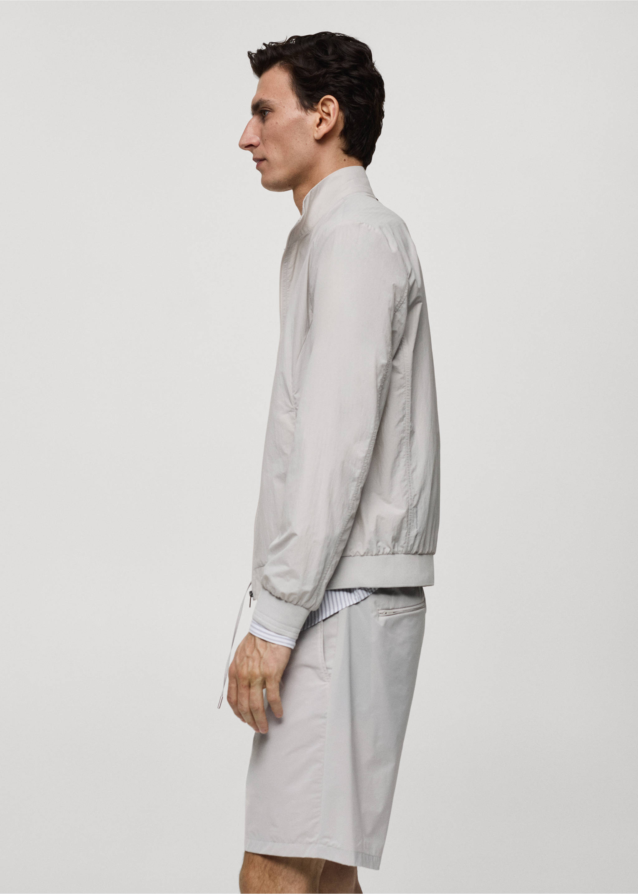 Giacca zip water repellent - Dettaglio dell'articolo 2, Grigio ghiaccio. Ref: 67059223-00.