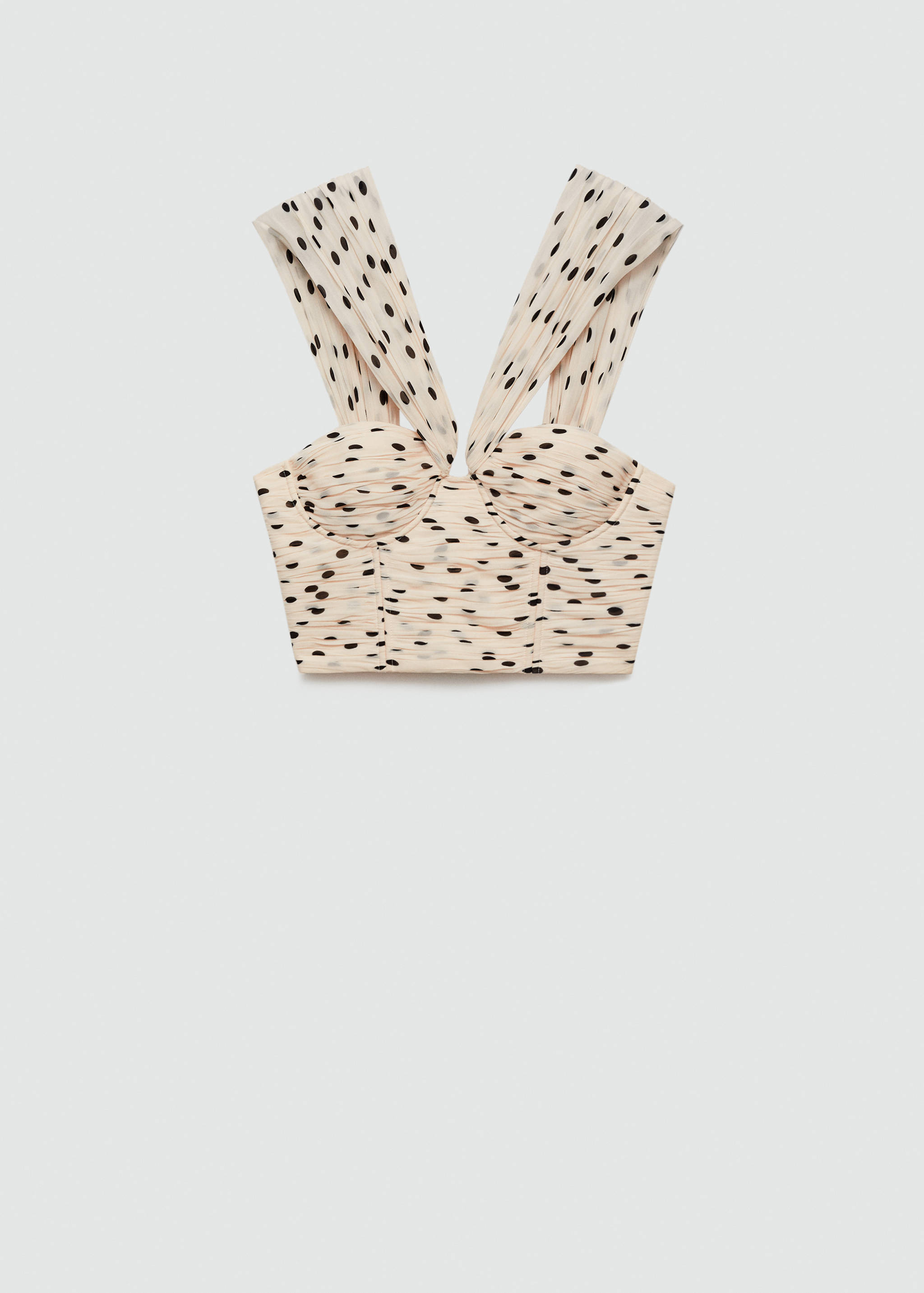 Draped top with corset neckline - Article without model