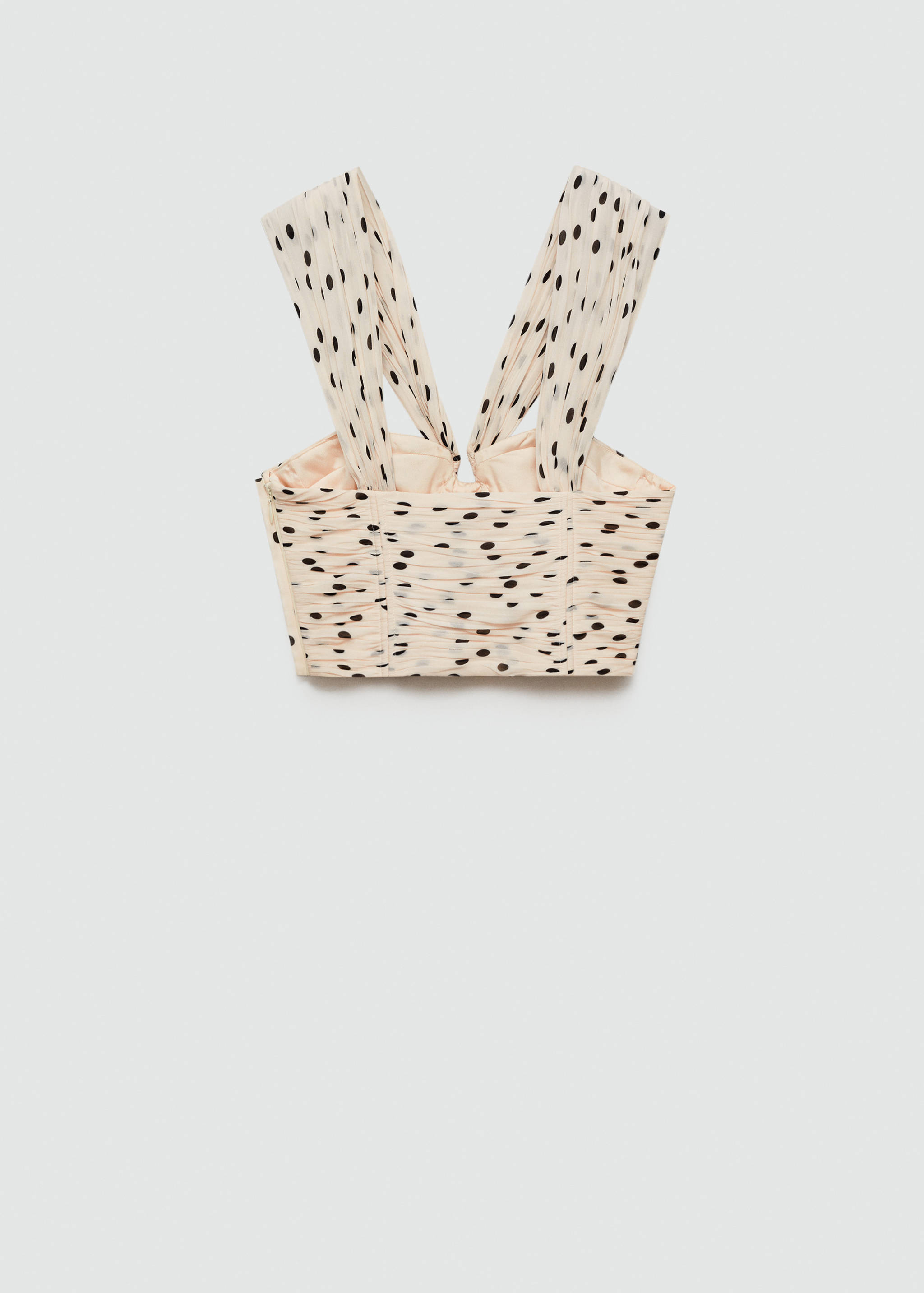 Draped top with corset neckline - Reverse of the article