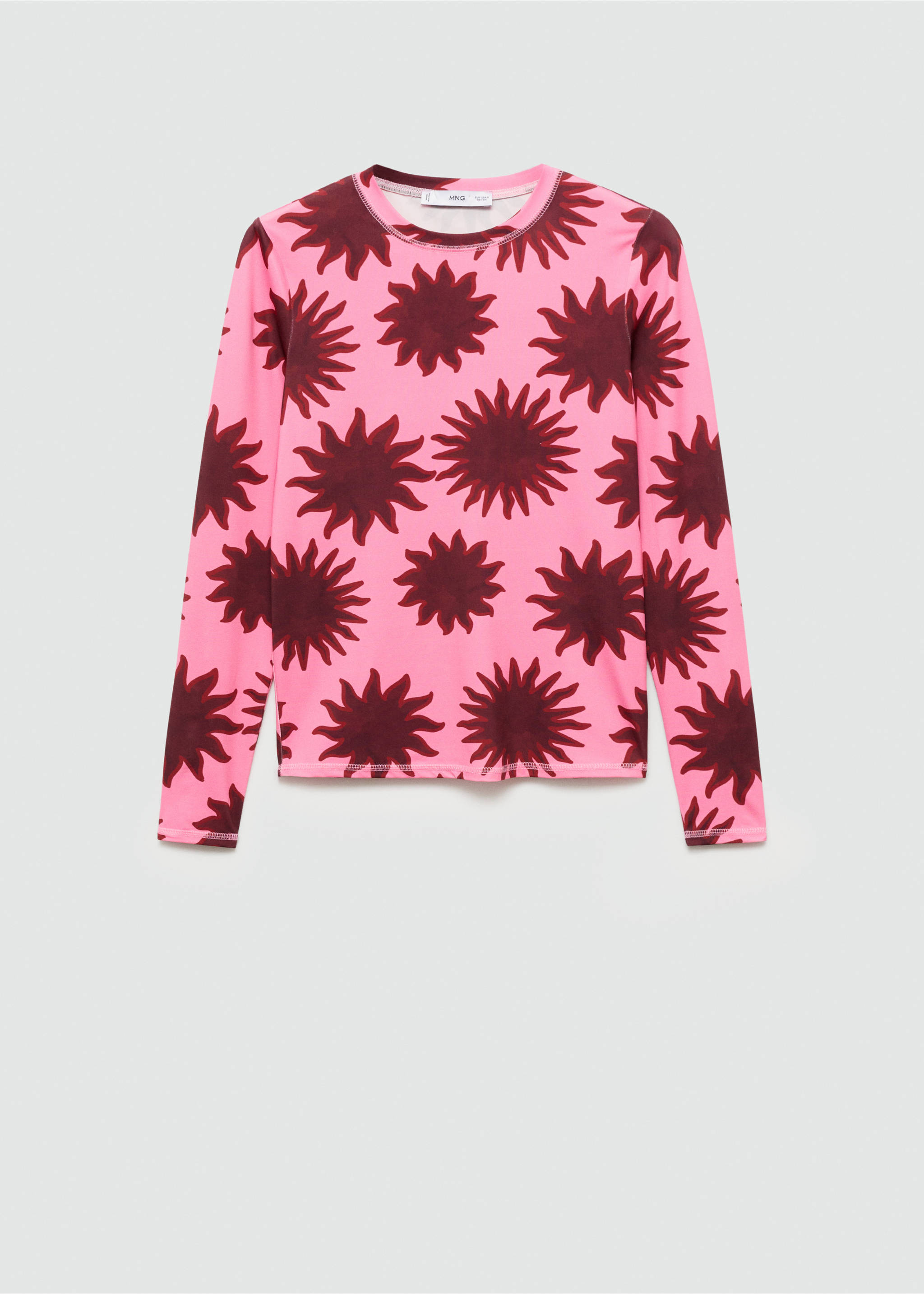 Decorative seam T-shirt - Article without model, Pink. Ref: 67059235-00.