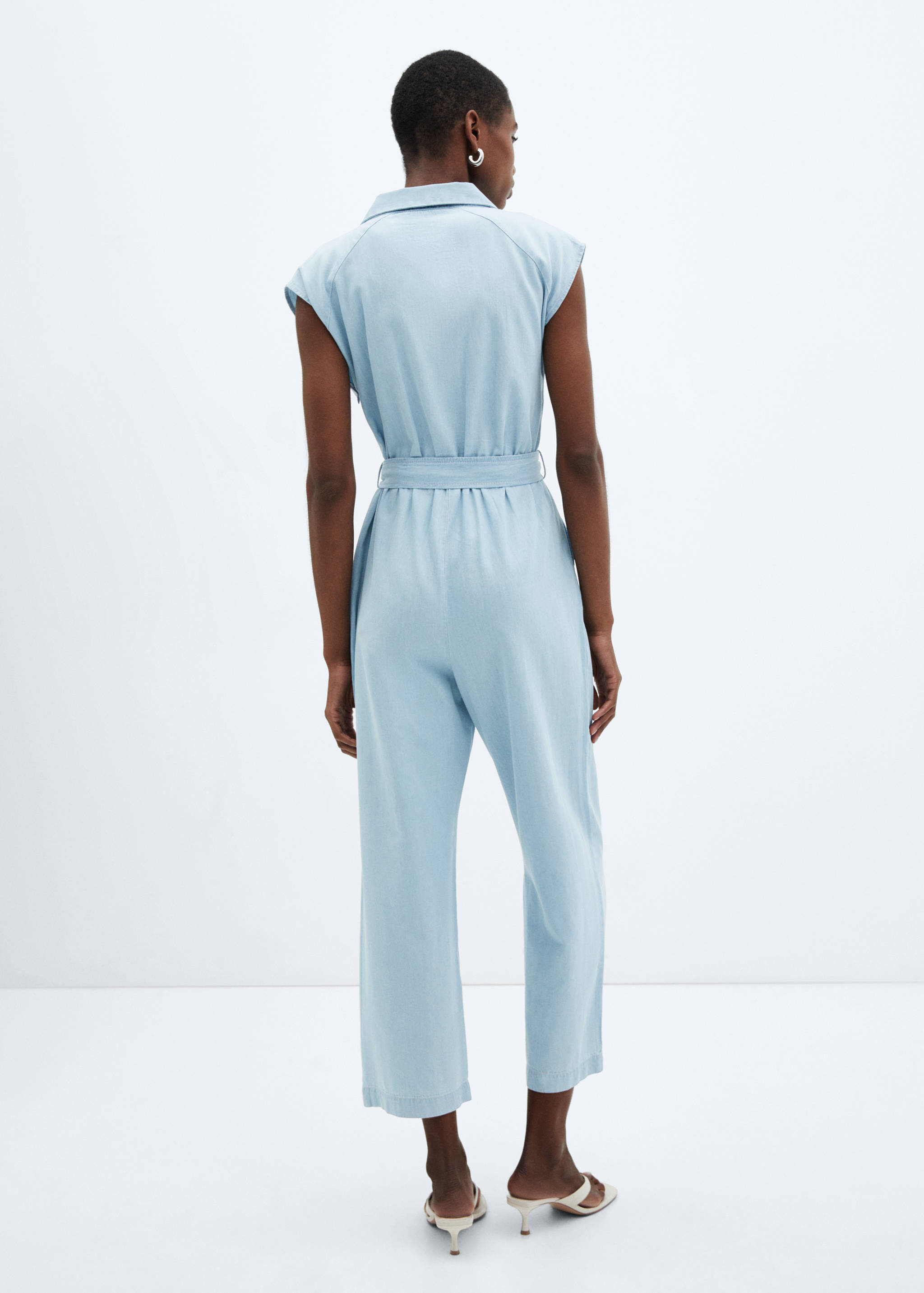 Denim jumpsuit belt - Reverse of the article