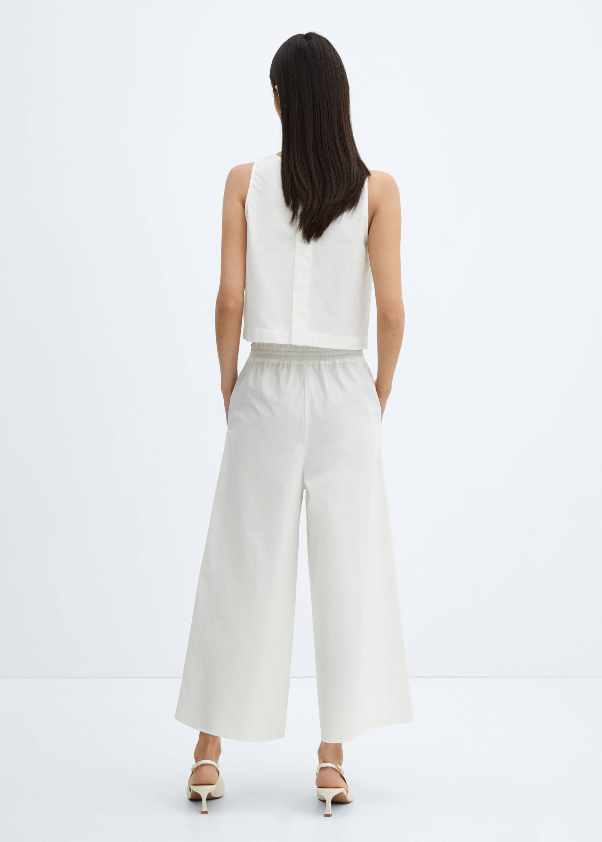100% cotton culotte pants - Reverse of the article