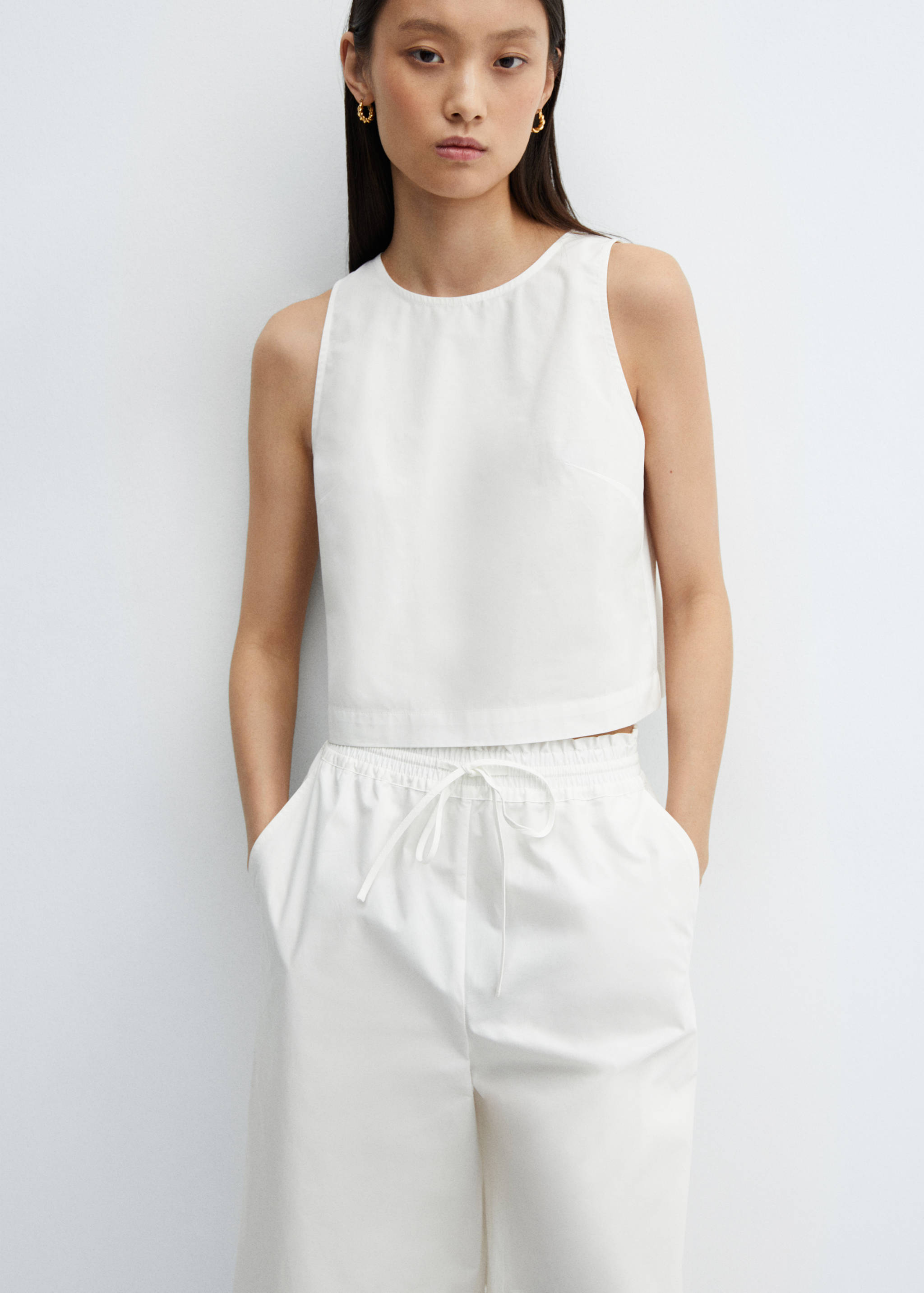100% cotton culotte pants - Details of the article 1