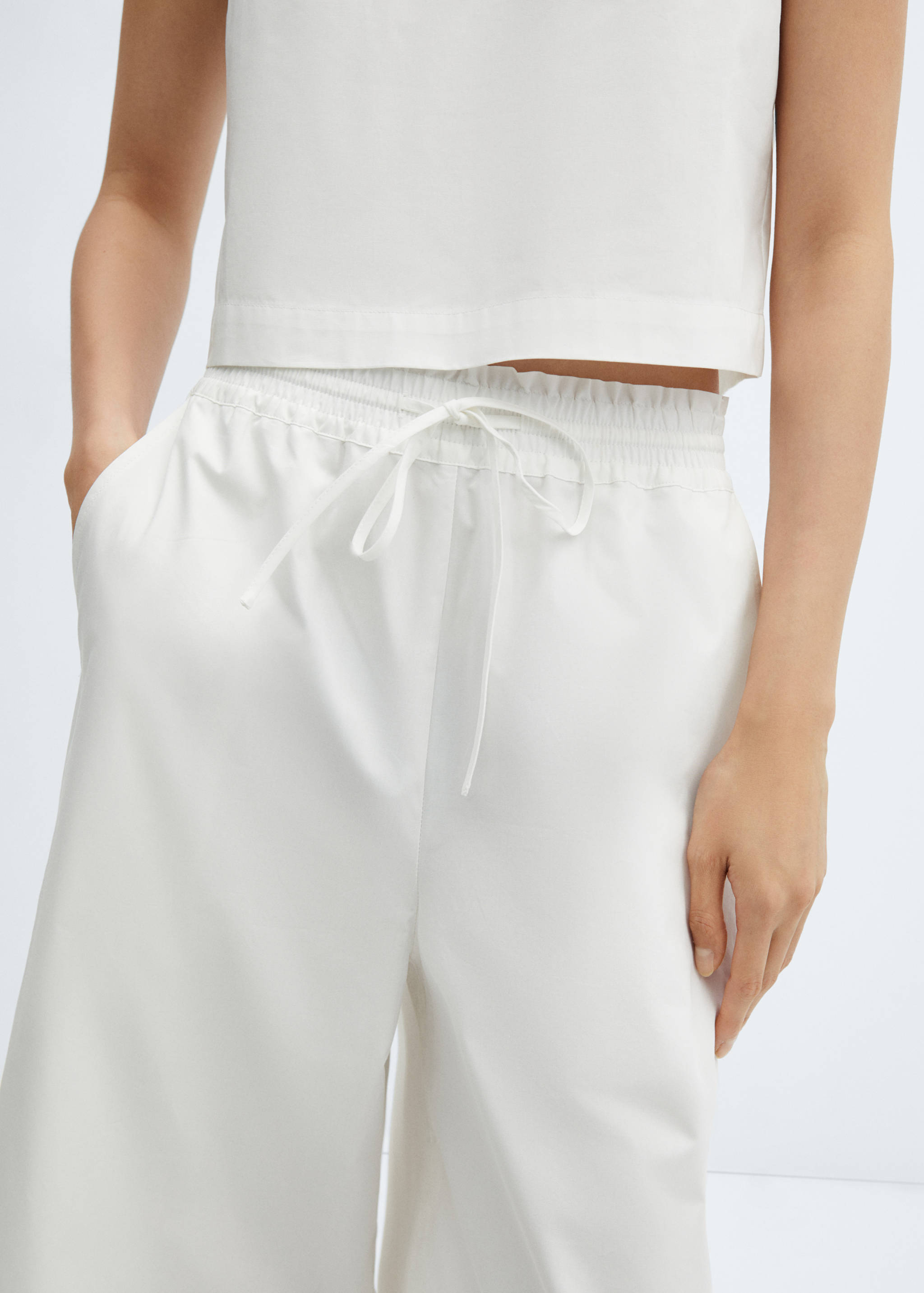 100% cotton culotte pants - Details of the article 6