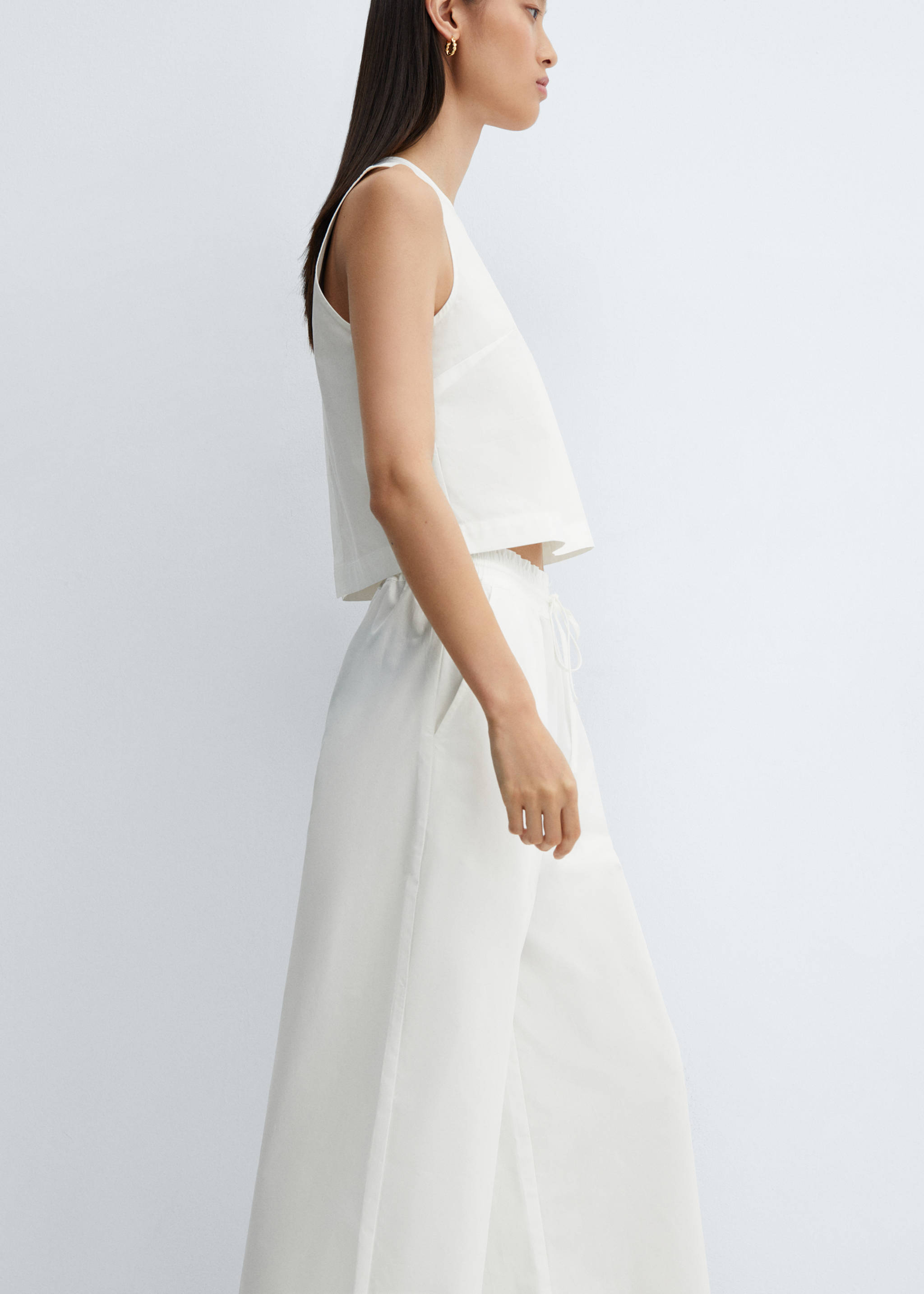 100% cotton culotte pants - Details of the article 2