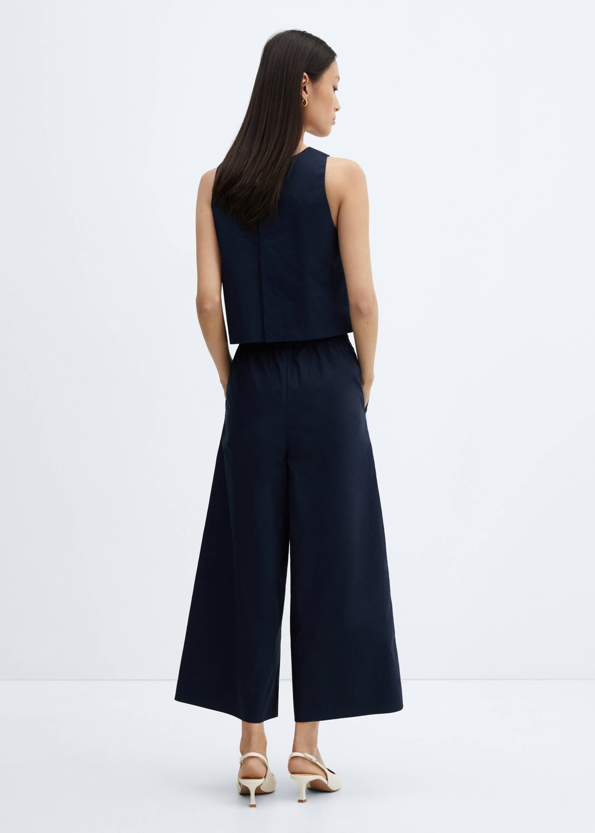 100% cotton culotte pants - Reverse of the article