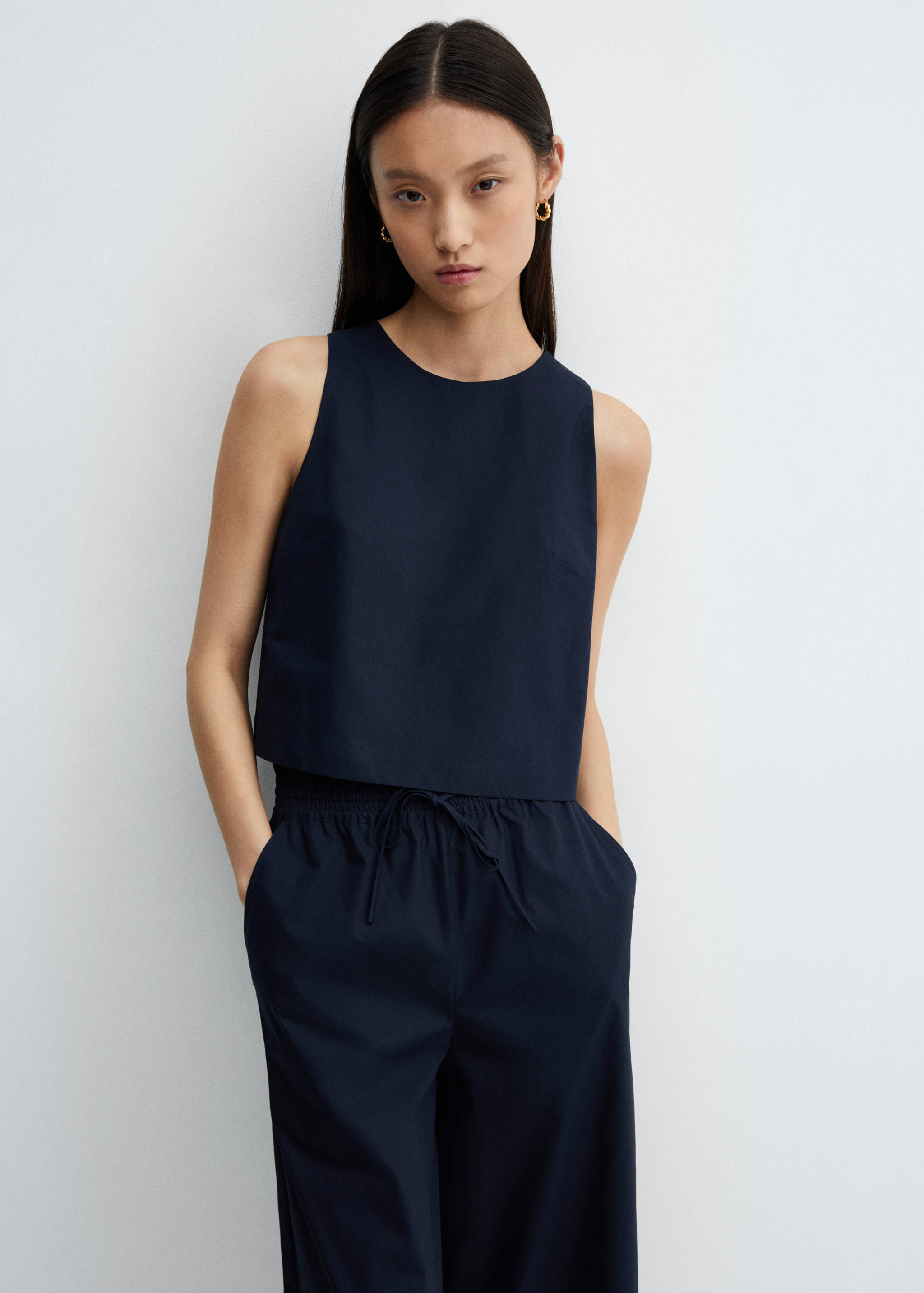 100% cotton culotte pants - Details of the article 1