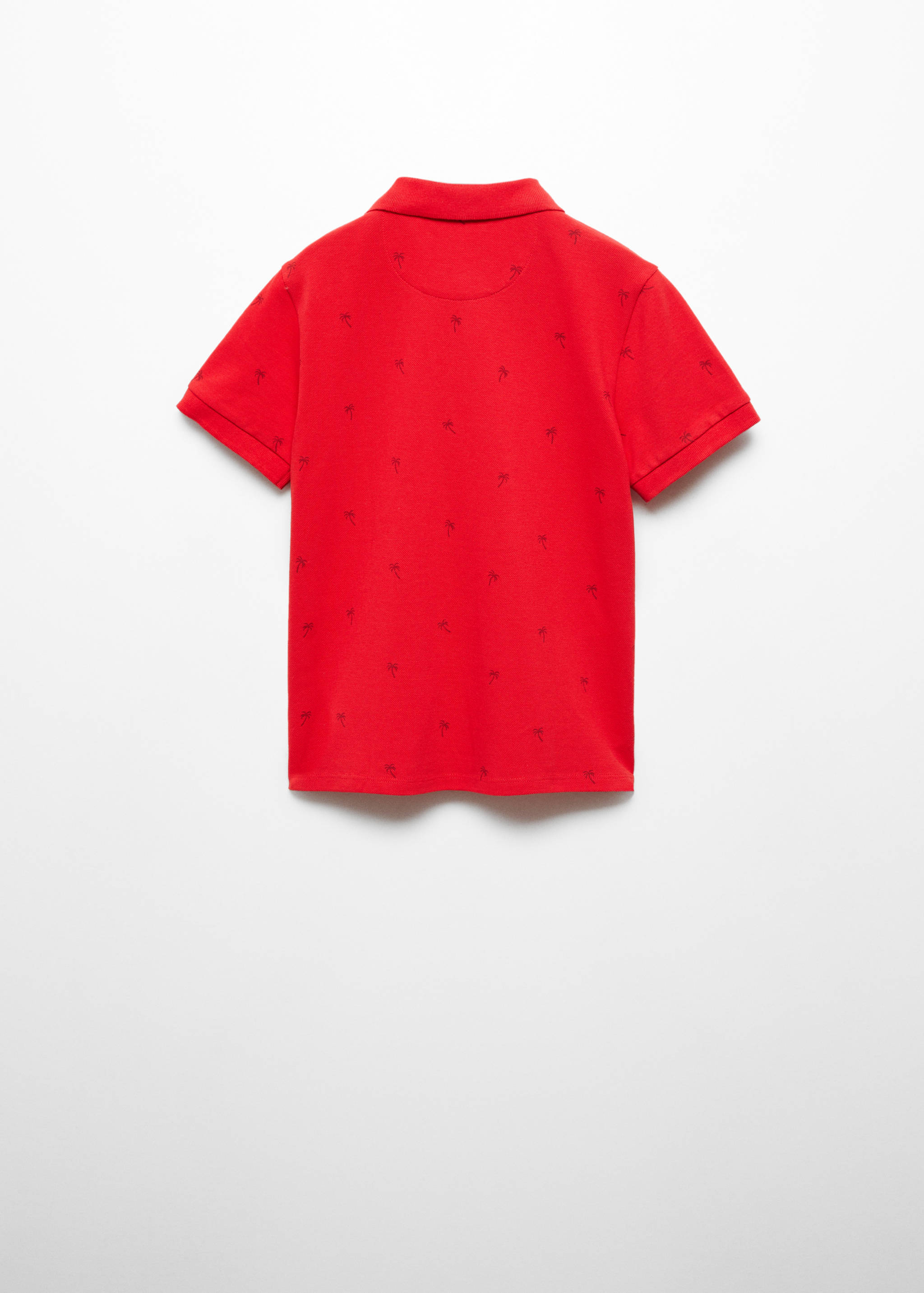 Palm print polo shirt - Reverse of the article