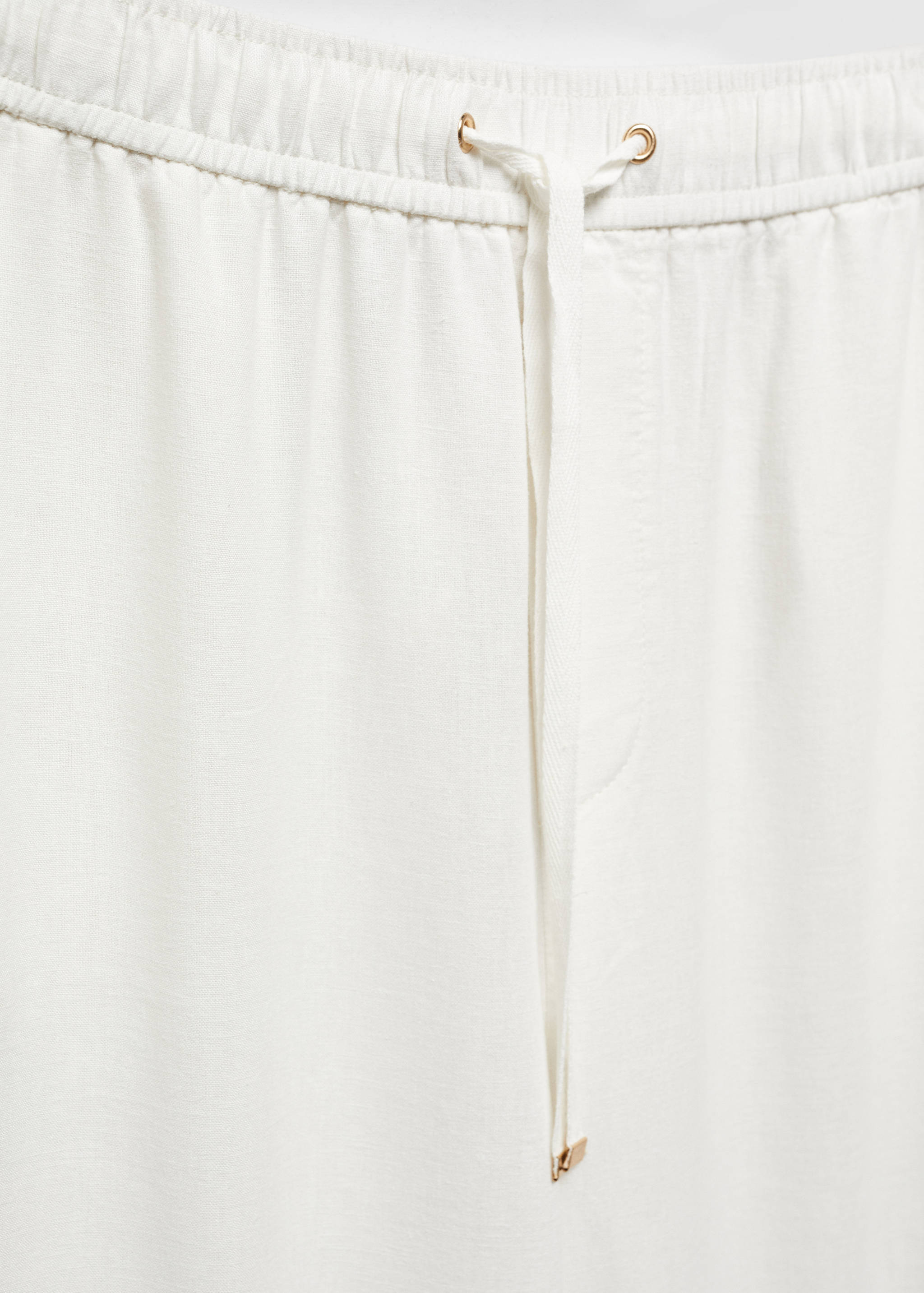 Straight linen-blend trousers - Details of the article 8