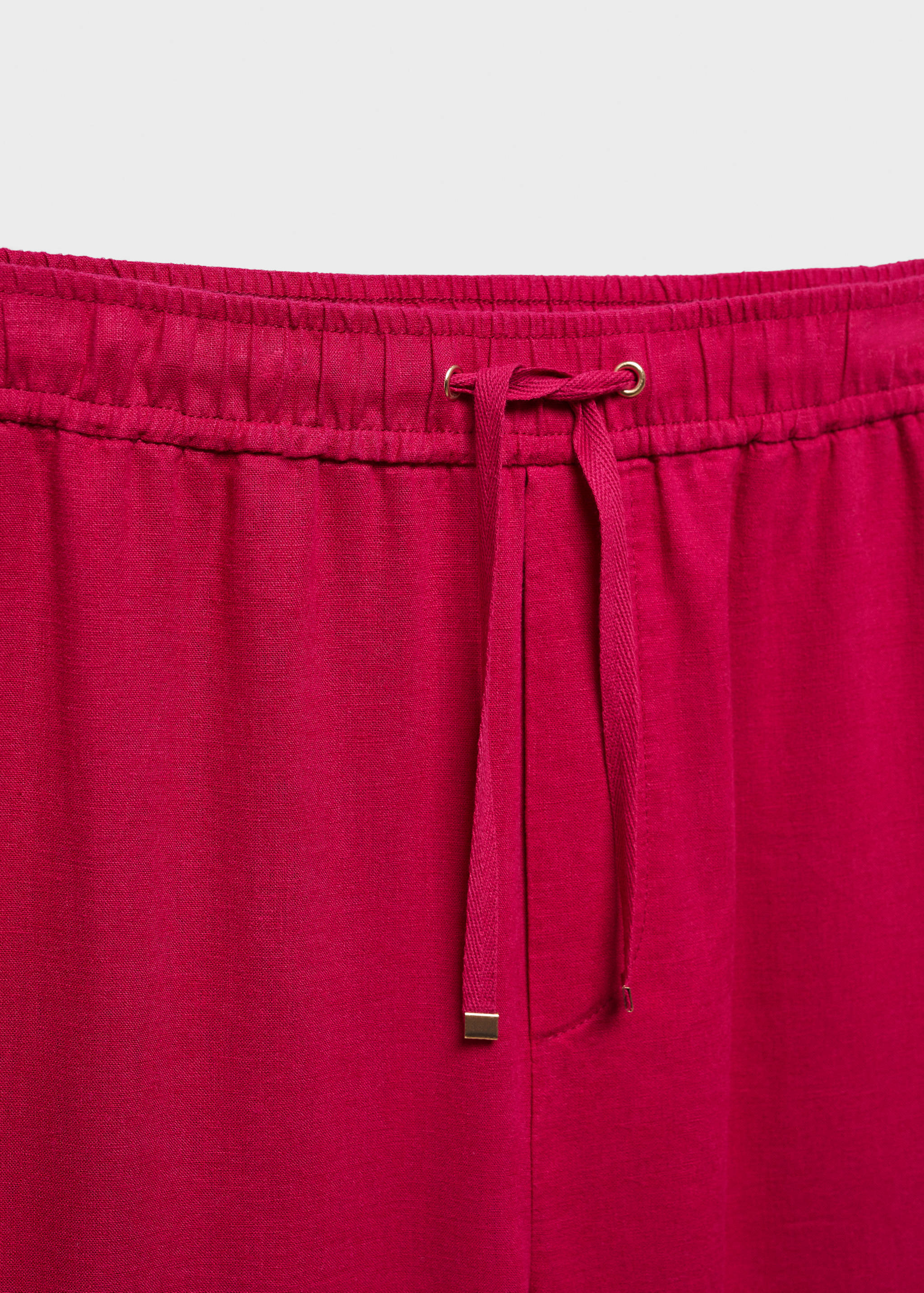 Straight linen-blend trousers - Details of the article 8