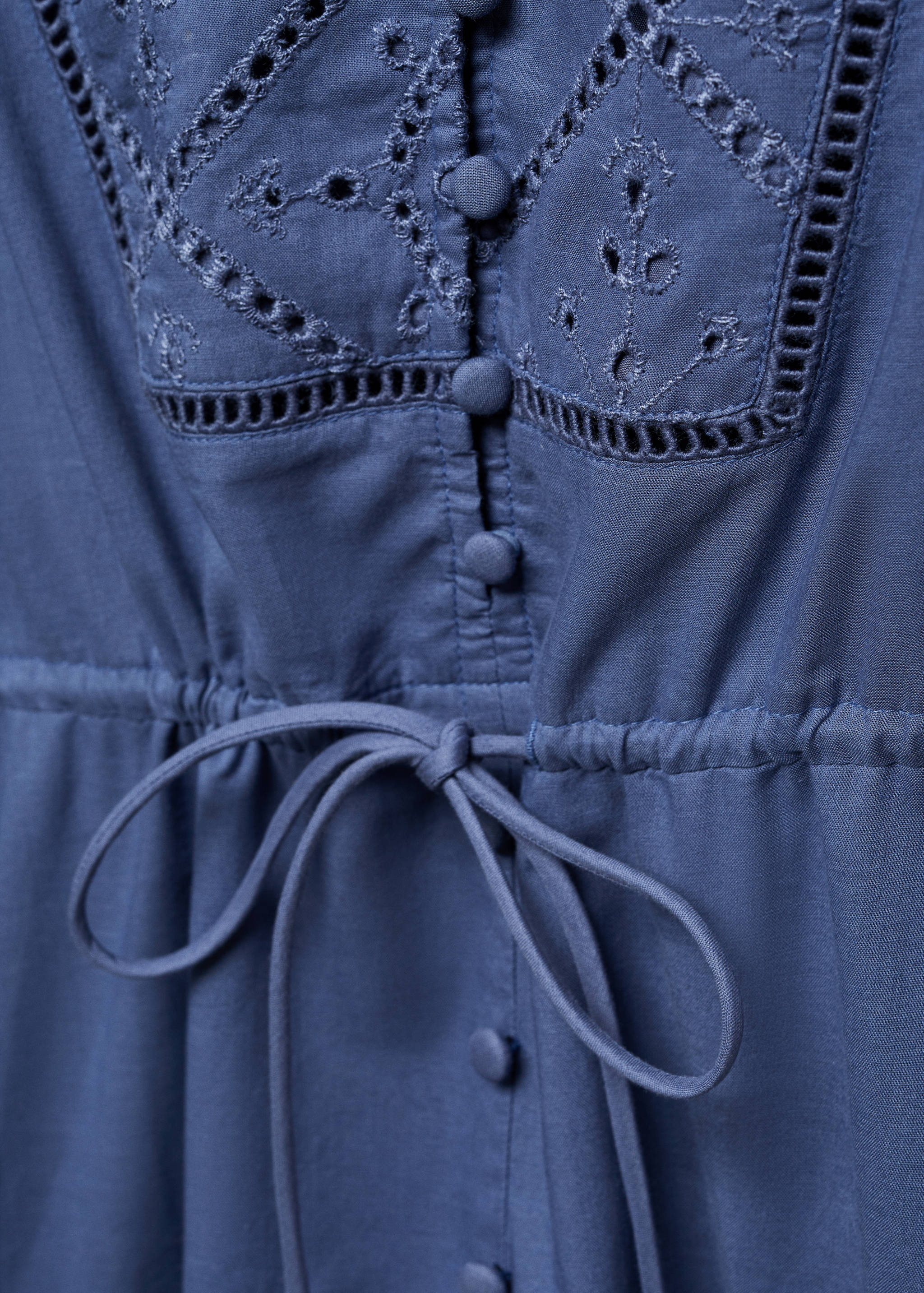 Embroidered details shirt dress - Details of the article 8