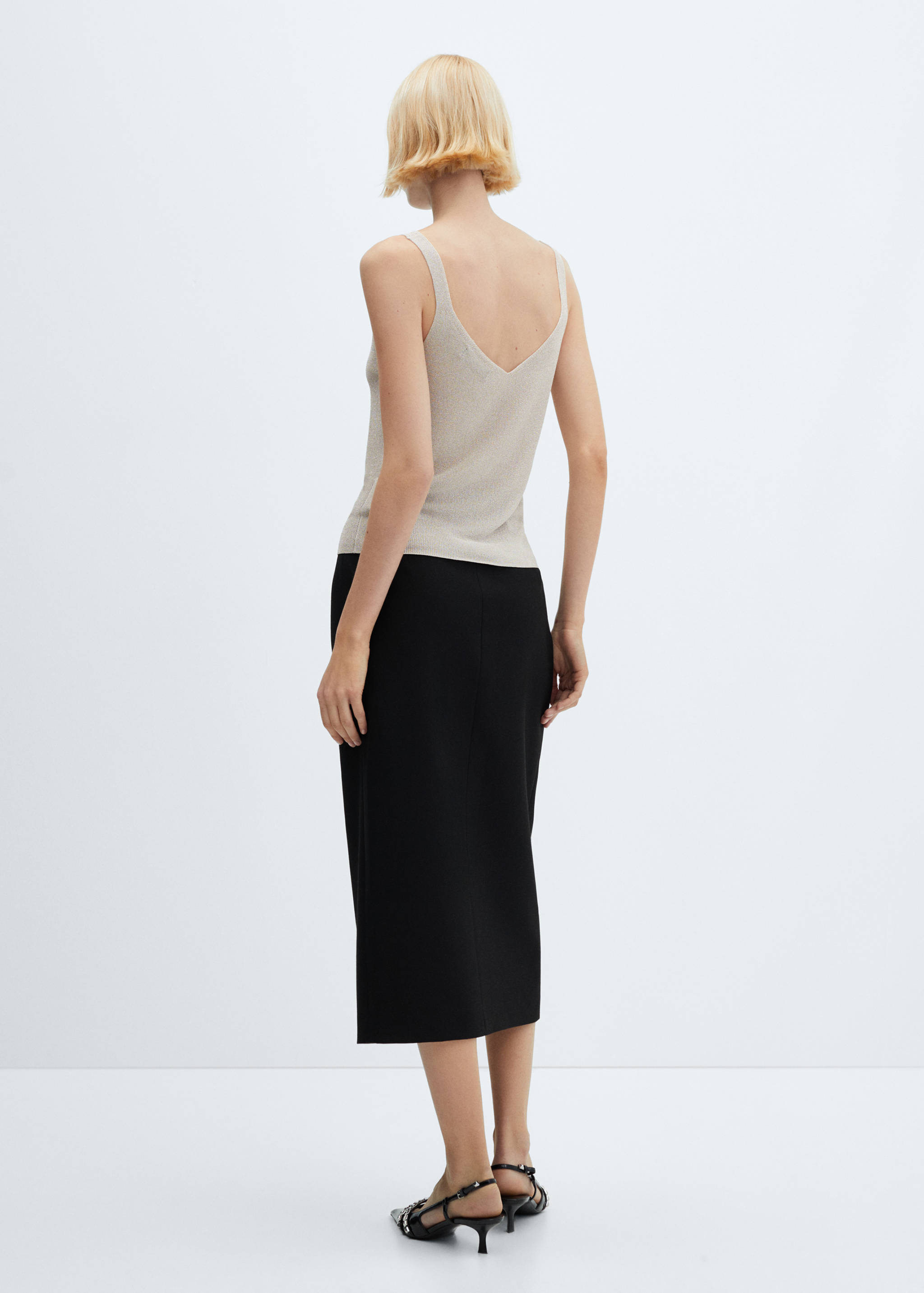 Lurex knitted top - Reverse of the article