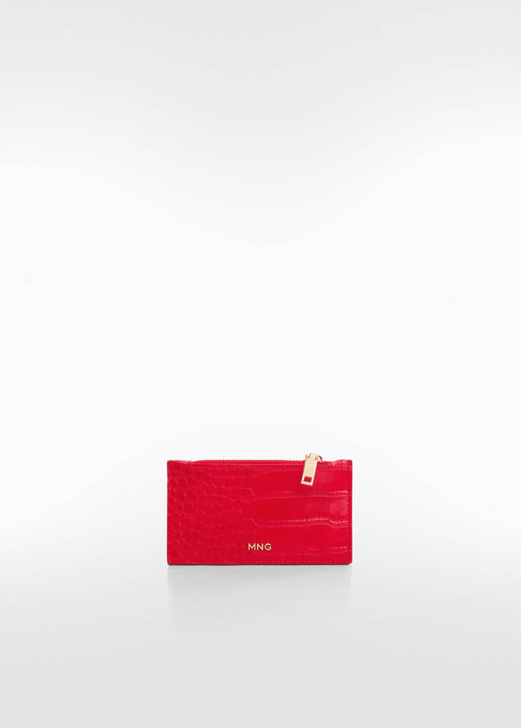 Animal print effect card holder - Women | MANGO Taiwan area