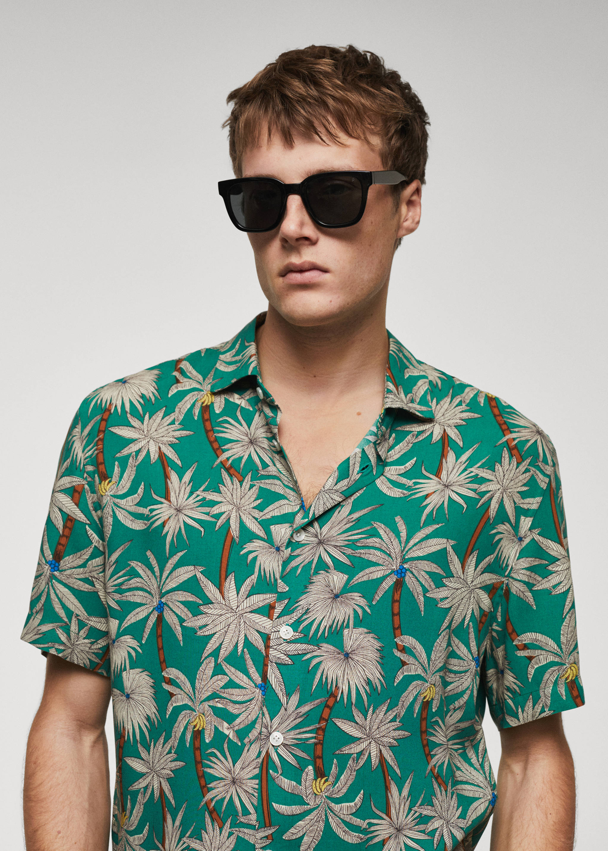 Hawaiian print short sleeve shirt - Details of the article 1